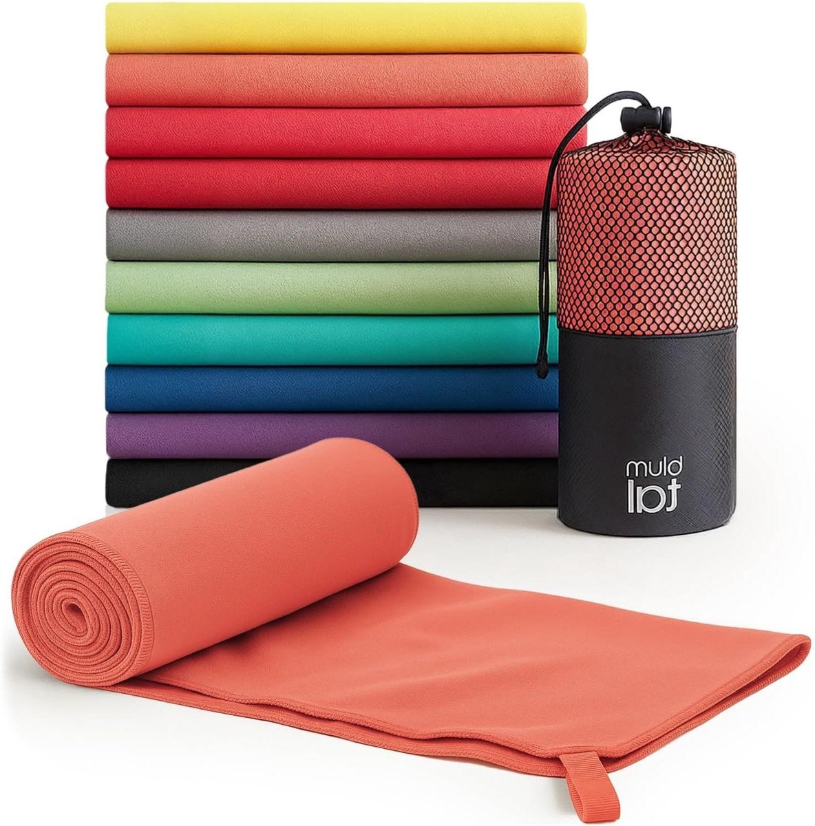 Microfiber Handdoek - Sporthanddoek Reishanddoek - Reizen en Sport - Sneldrogend Zandafstotend - 200 x 100 cm - Koraalrood