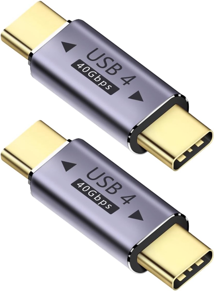 USB C naar USB C Adapter 2pcs - 140W Fast Charging - 40 Gbps Dataoverdracht - Perfect voor Laptops en Mobiele Telefoons - ShopVlot