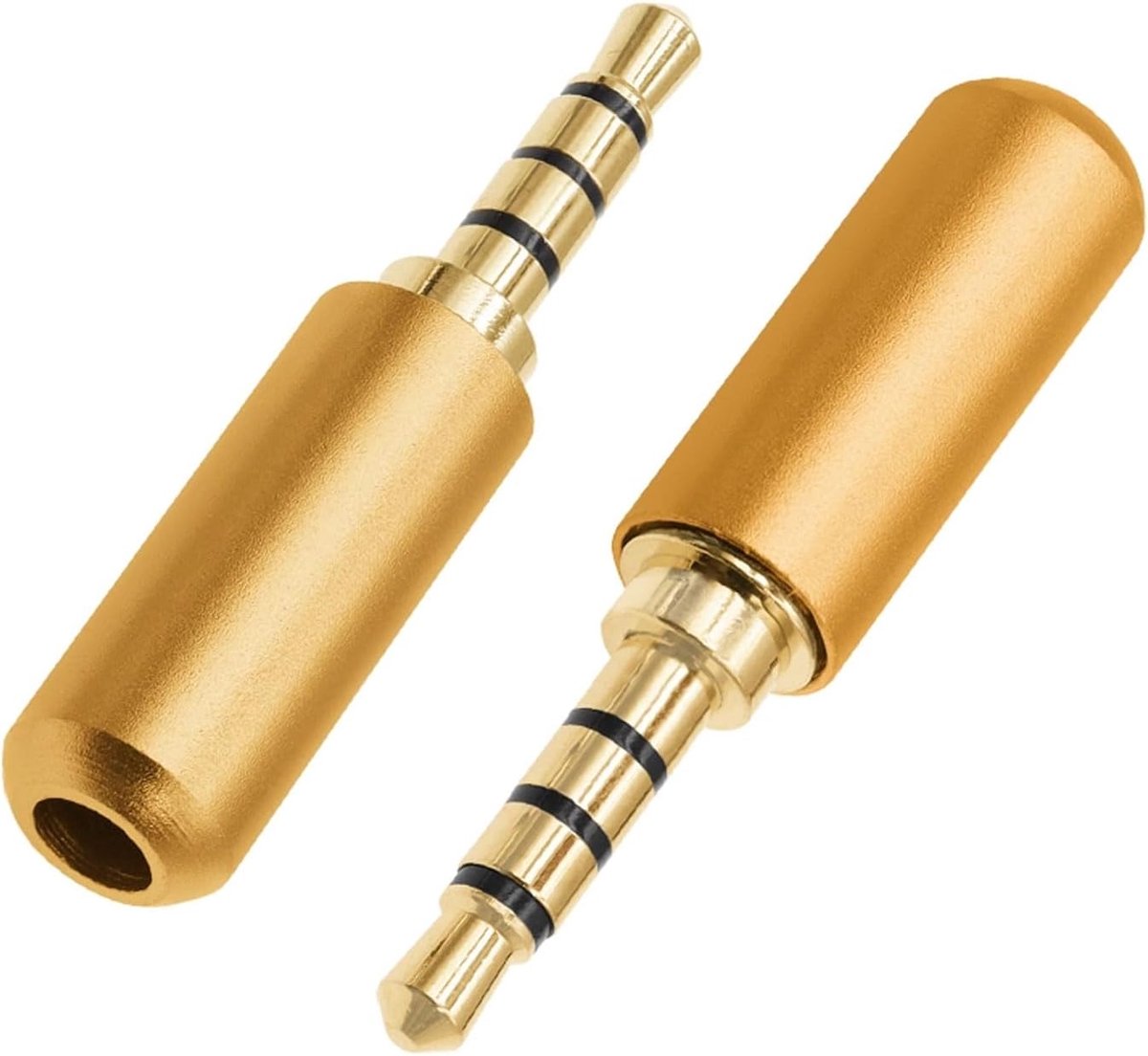 3.5 mm jack plug - metaal - 2 stuks - duurzame audioverbinding - ShopVlot