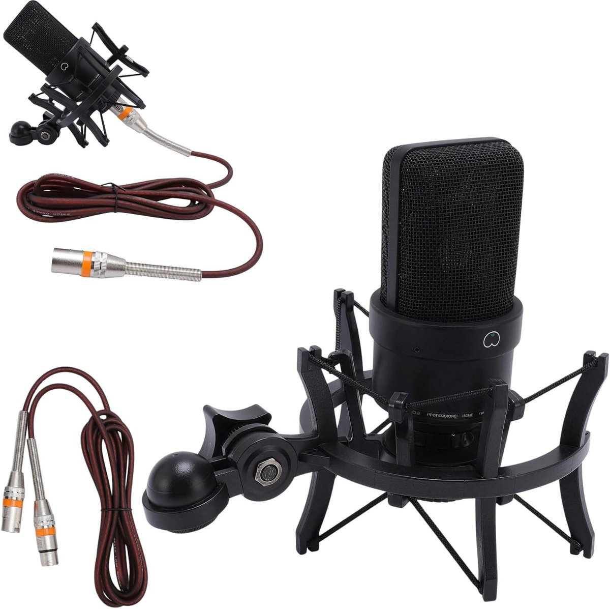 XLR studio microfoon 26mm - condensator microfoon - met shockhouder - ideaal voor podcasts - ShopVlot