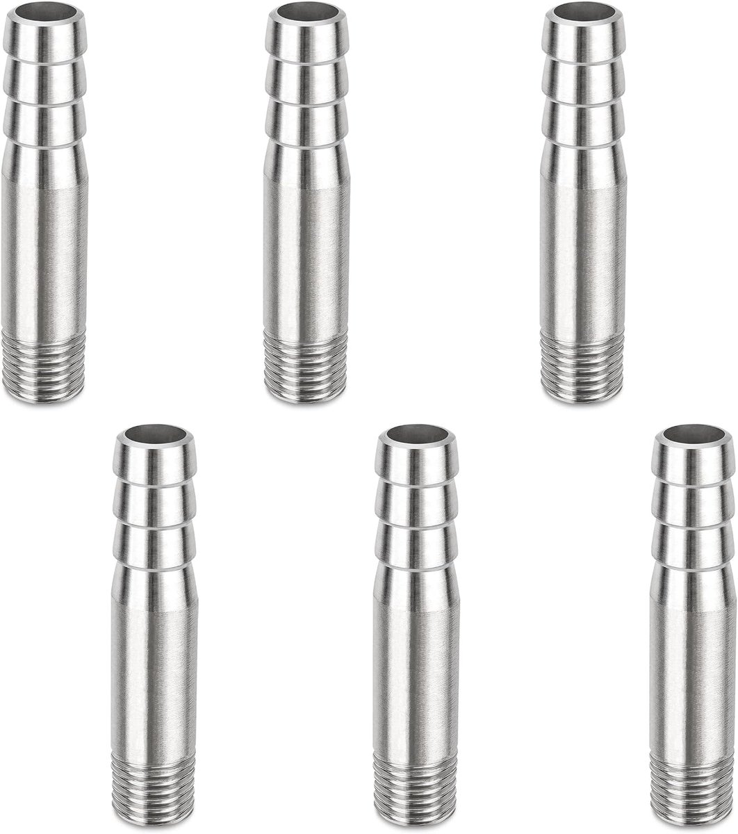Schroefdraad pipe fitting 1/8" x 9.7mm - 304 roestvrij staal - mannelijke prikkeldraad splice - ShopVlot