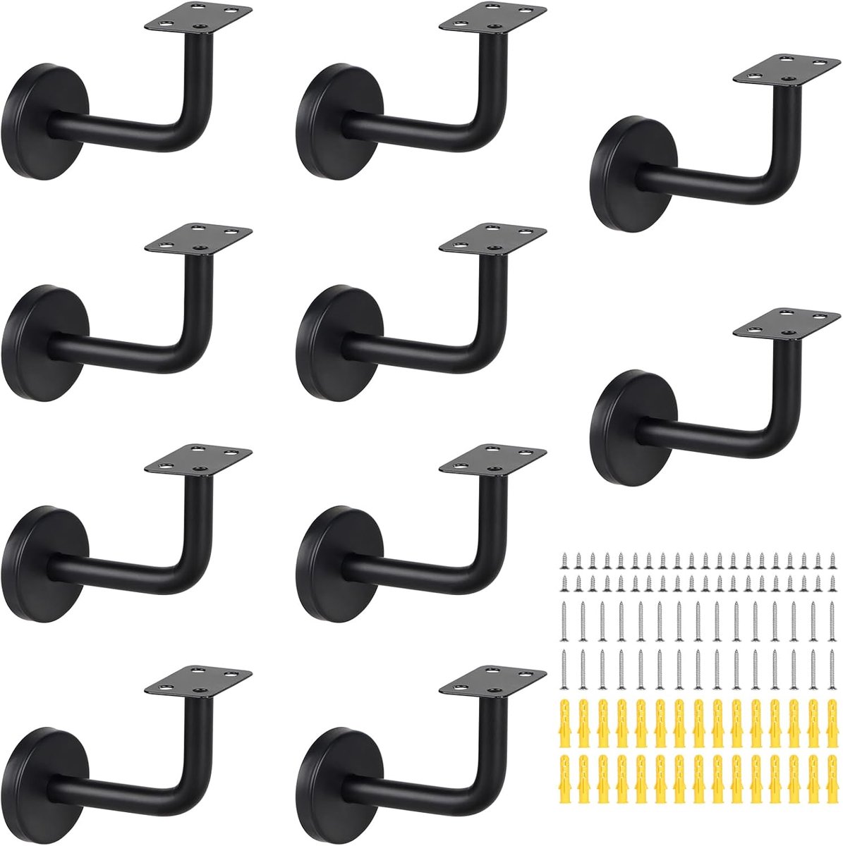 Handrail houder 10 stuks - roestvrij staal - wandbeugel - sterke ondersteuning voor trap en gang - ShopVlot