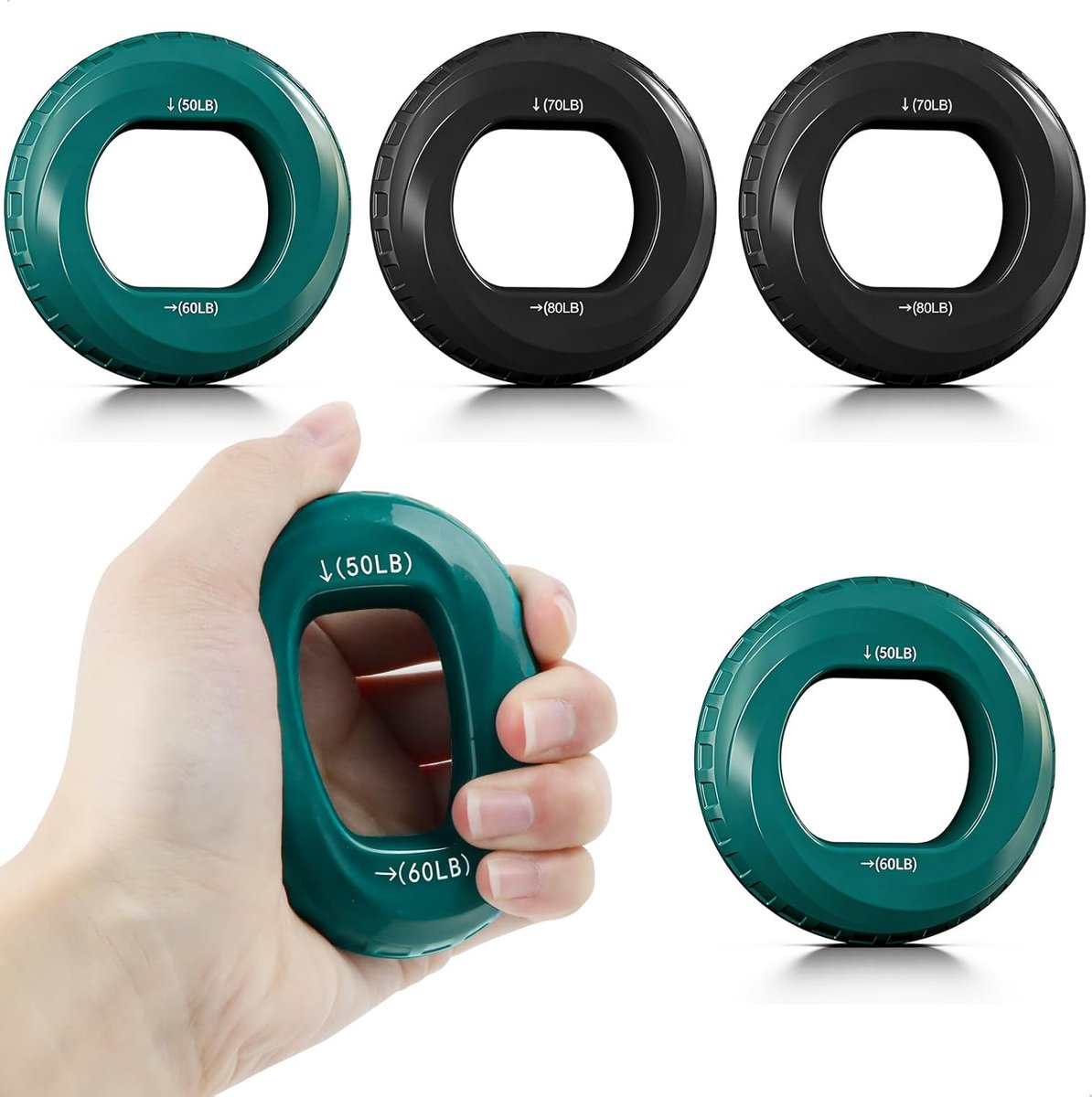 Hand Grip Handspier Trainer - 2 weerstandsniveaus - silicone structuur - ideaal voor krachttraining - ShopVlot