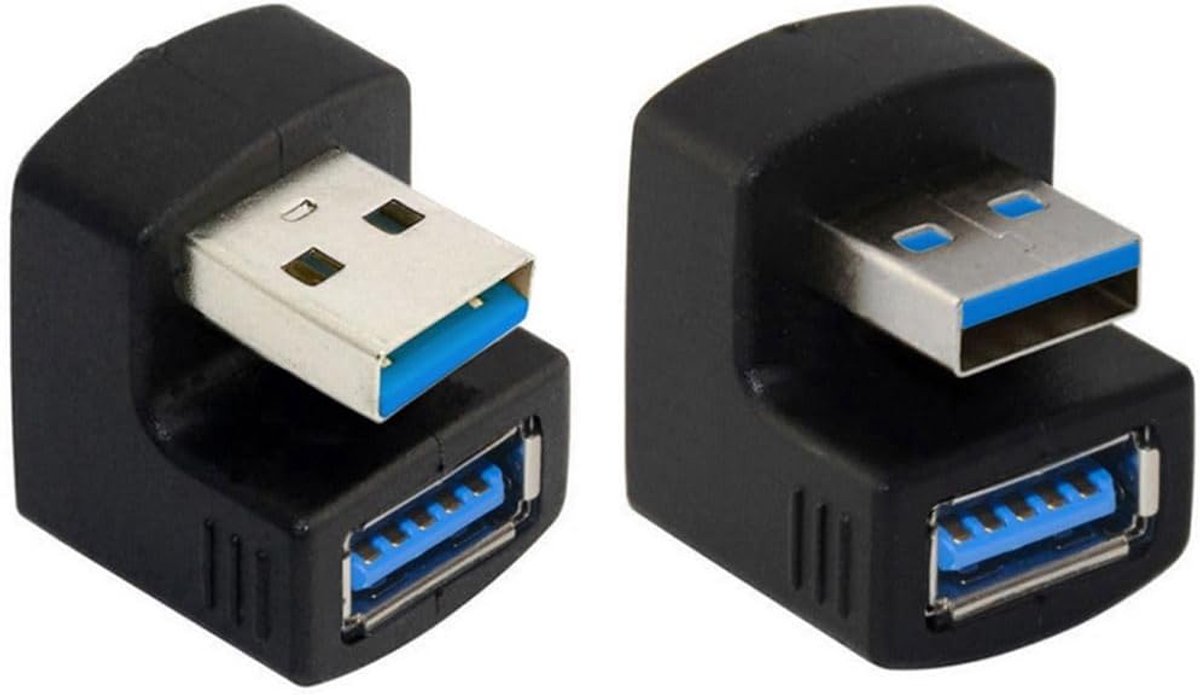 USB 3.0 Extender Adapter - 180 graden hoek - Male naar Female - Ideaal voor krappe ruimtes - ShopVlot