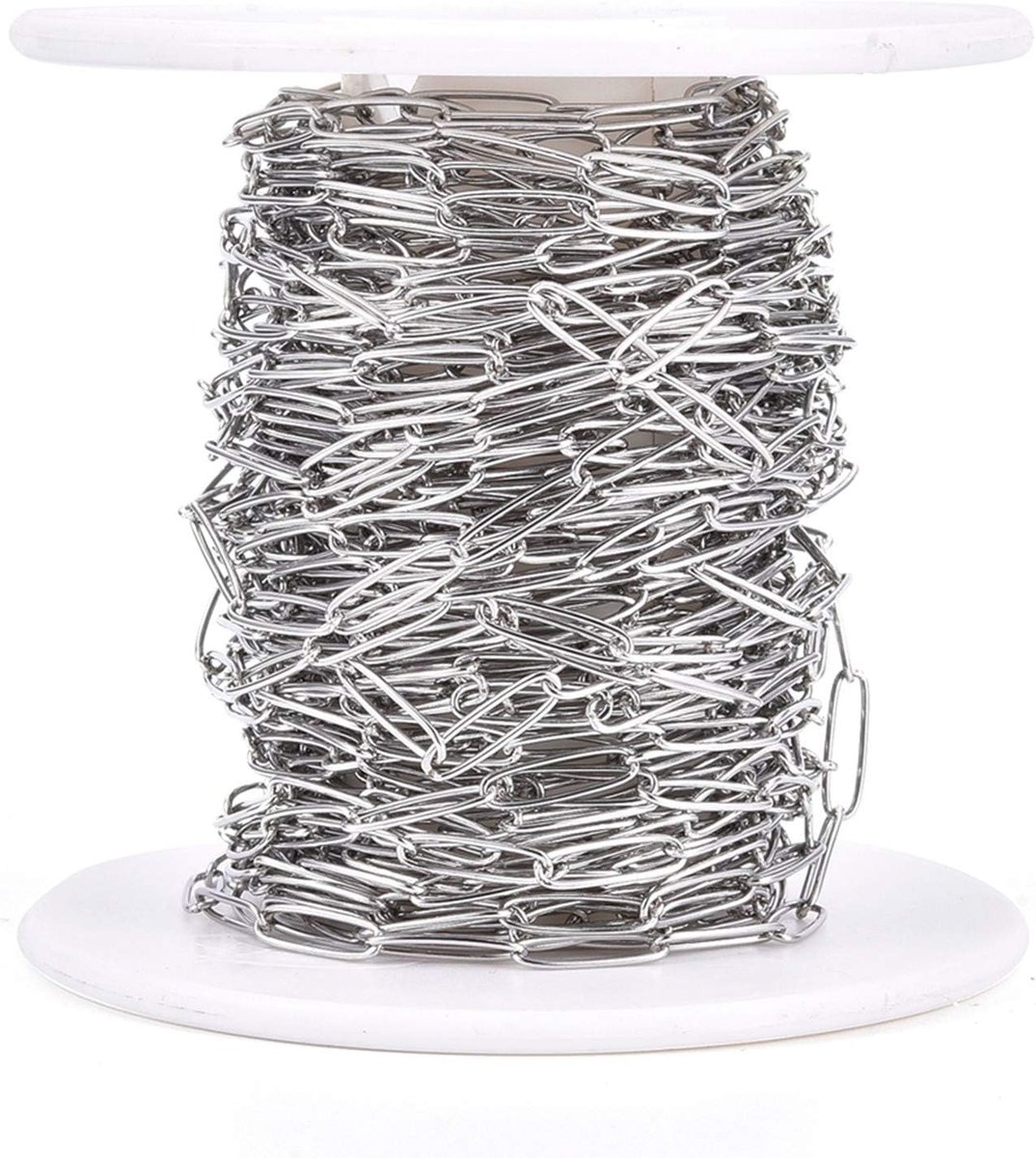 Paperclip kettingen 10 meter - 304 roestvrij staal - sterk en duurzaam - ideaal voor sieraden maken - ShopVlot