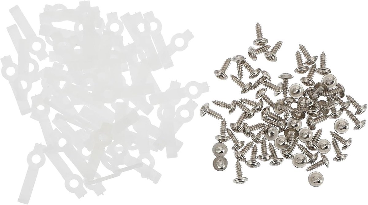 Lichtclips 100 sets nylon - schroefbaar - voor ledstrips - eenvoudige montage en stabiel - ShopVlot