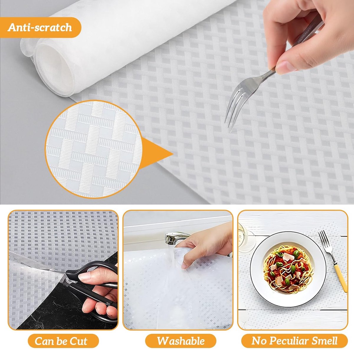 Ladebekleding 44 x 600 cm - Transparante antislipmat - Waterdicht EVA materiaal - Bescherming voor keukenkasten - ShopVlot
