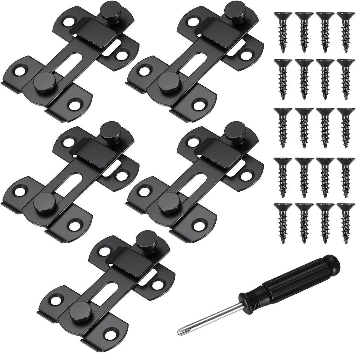 Deurslot 3 Inch - RVS Flip Sliding Barn Slot - Dubbelzijdige vergrendeling - Veilig voor tuin en garage - ShopVlot
