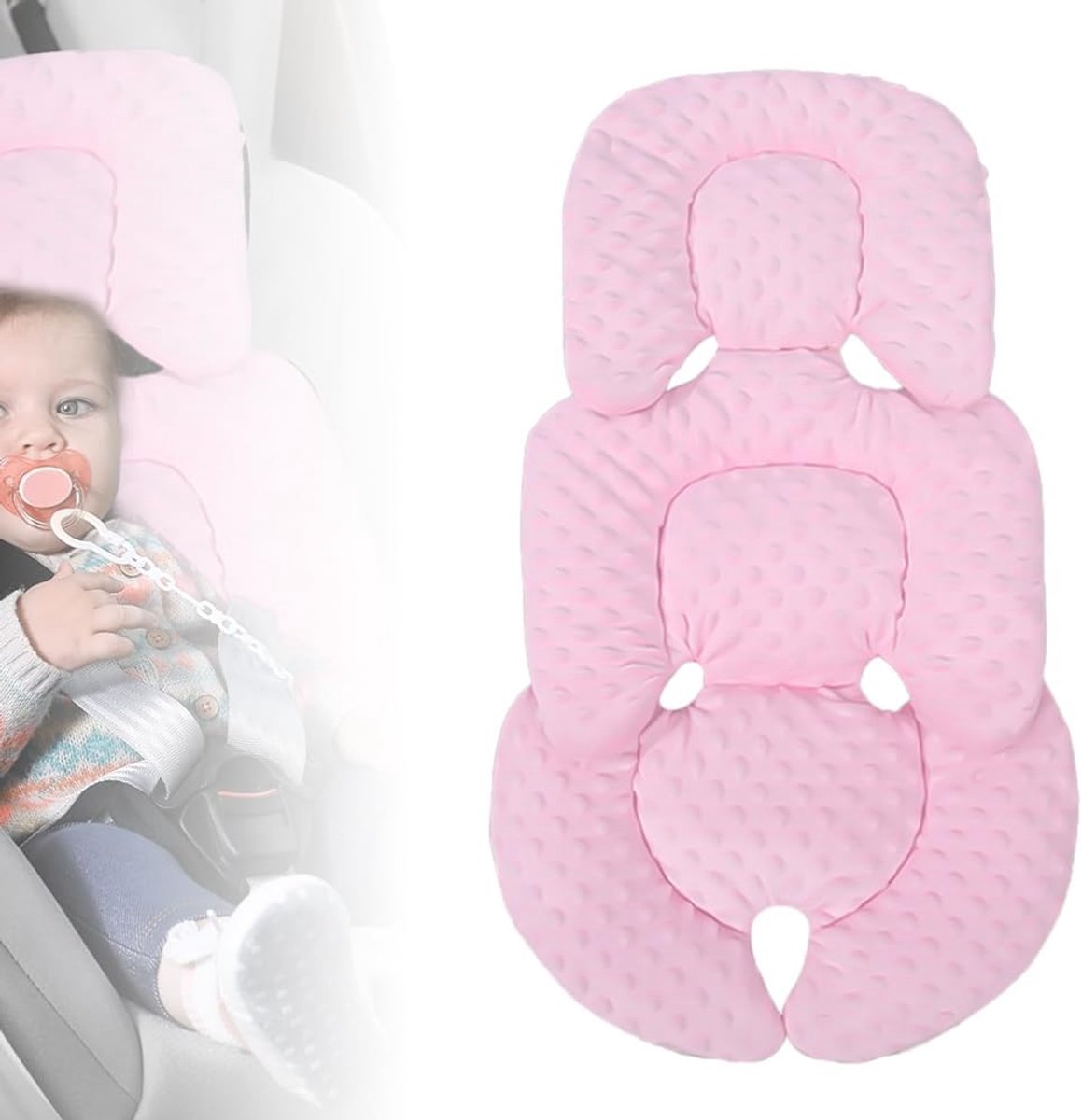 Autostoelkussen voor baby's, knusse verkleiner, comfortabele en ademende verkleiner voor kinderstoel, verkleiner voor kinderwagen, autostoel, kinderstoel, wieg