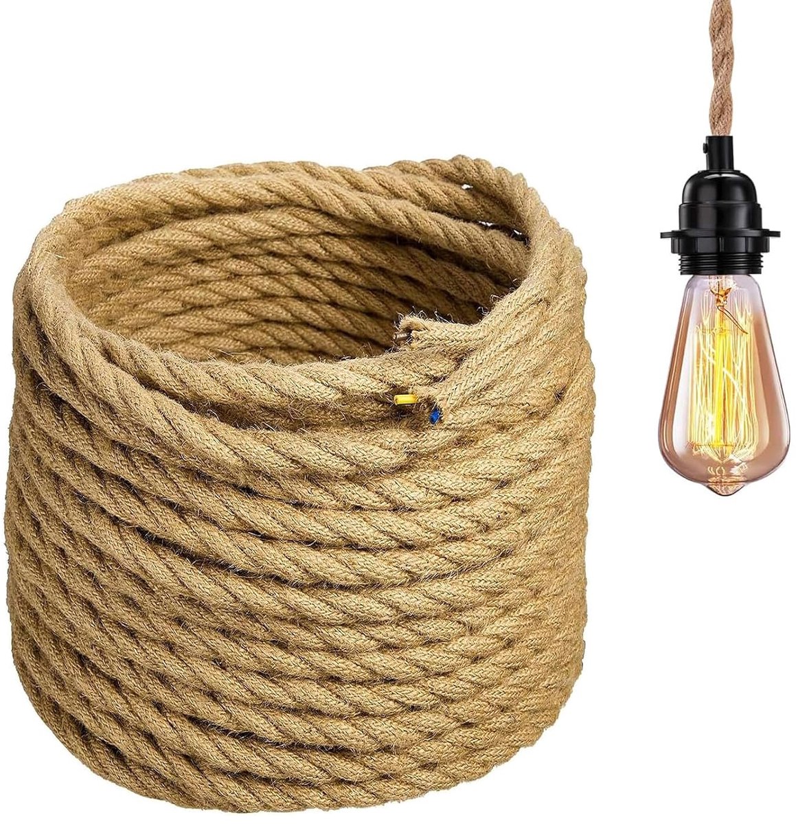 LED kabel 3-draads 0,75 mm² - textiel bekleding - 10 meter - ideaal voor elektrische installaties - ShopVlot
