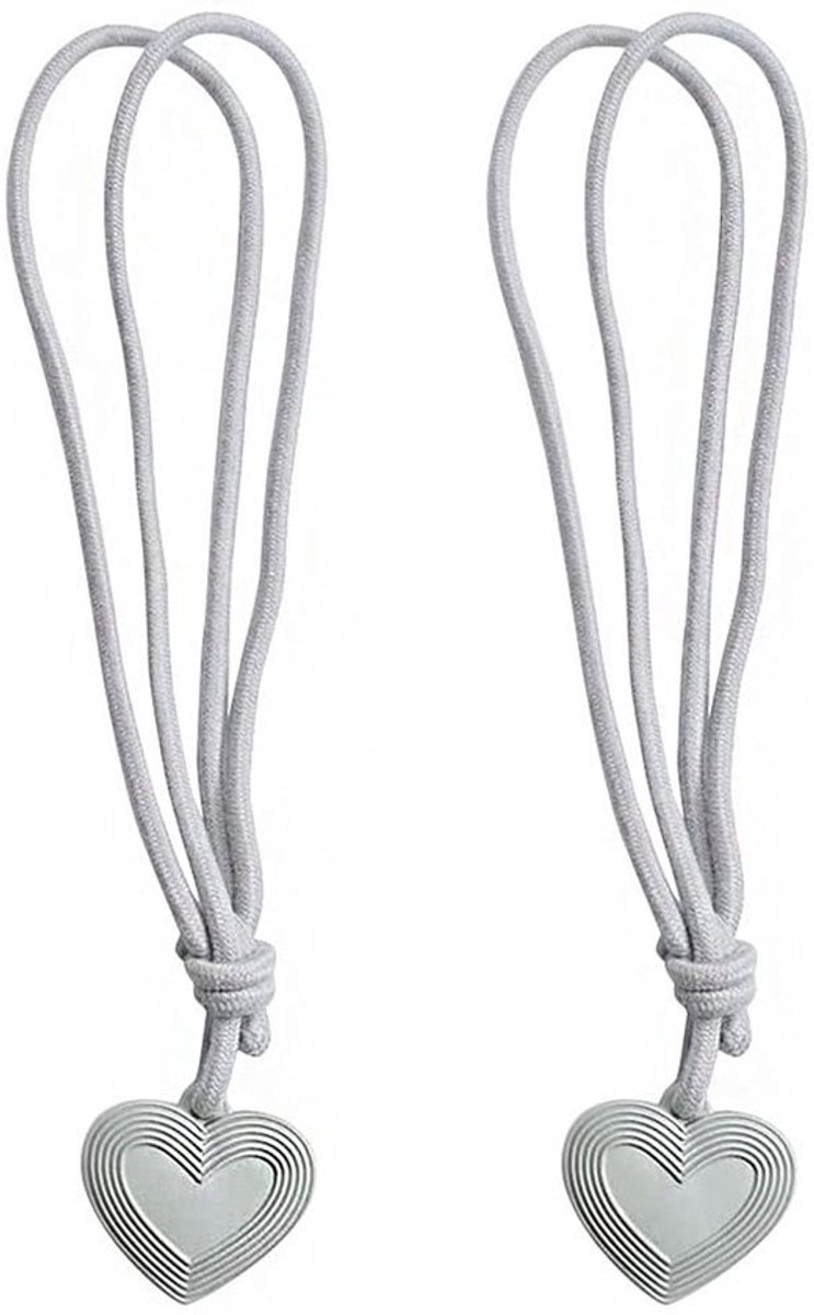 Gordijn Tieback - 2 Stuks - Hartvormig Ontwerp - Hars - Duurzaam - Woondecoratie - Magnetische Clips - Gordijnclips