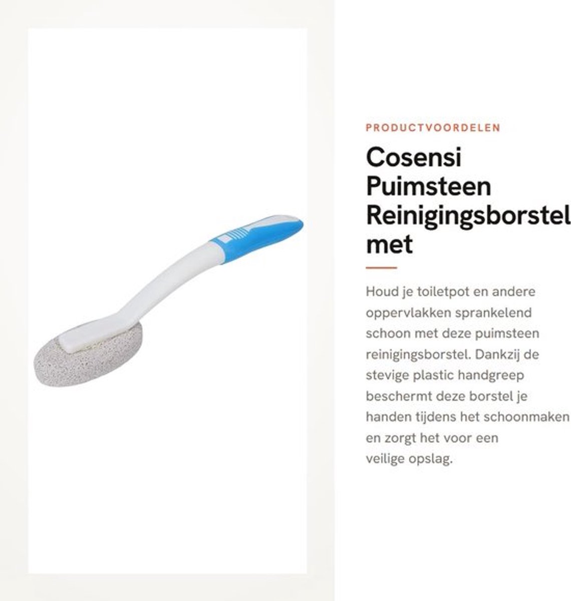 Puimsteen Reinigingsborstel - Handvat voor Bescherming - Verwijdert Vlekken - Huishoudelijke Toepassing - PP/Glaspoeder - Ophangbaar