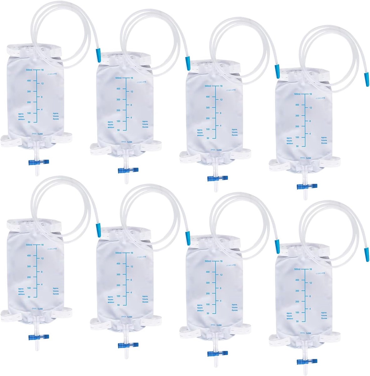 Urinezak beenzak 500 ml - Medische pvc - Met ventiel en T-afvoer - Voor urineopvang na operatie - ShopVlot