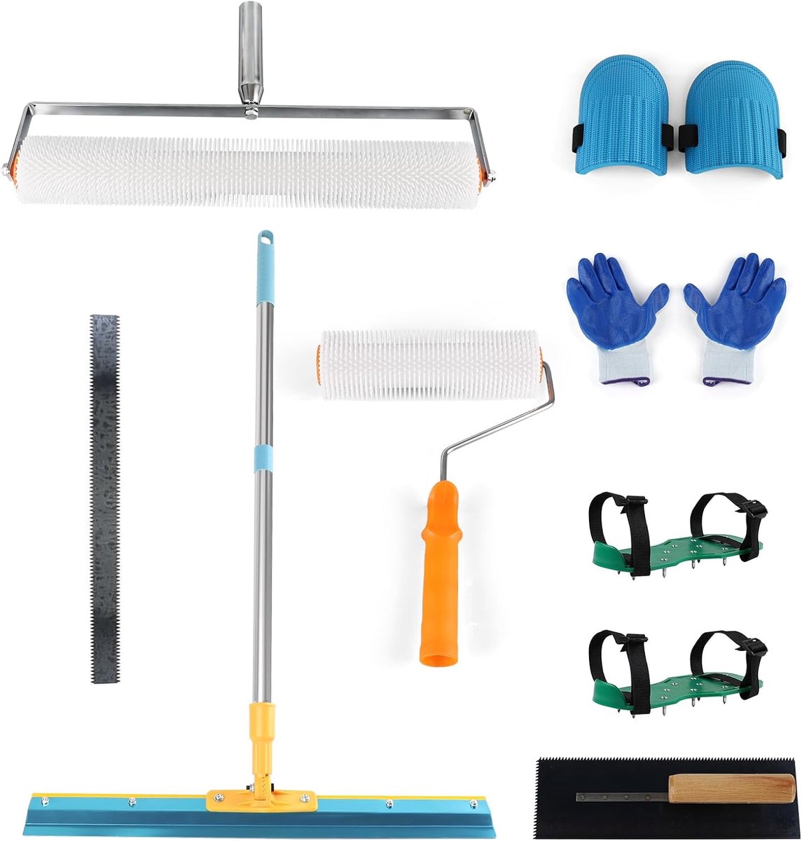 Cement gereedschap kit - 5 mm schraper - gegroefde troffel - alles voor egaliseren - ShopVlot