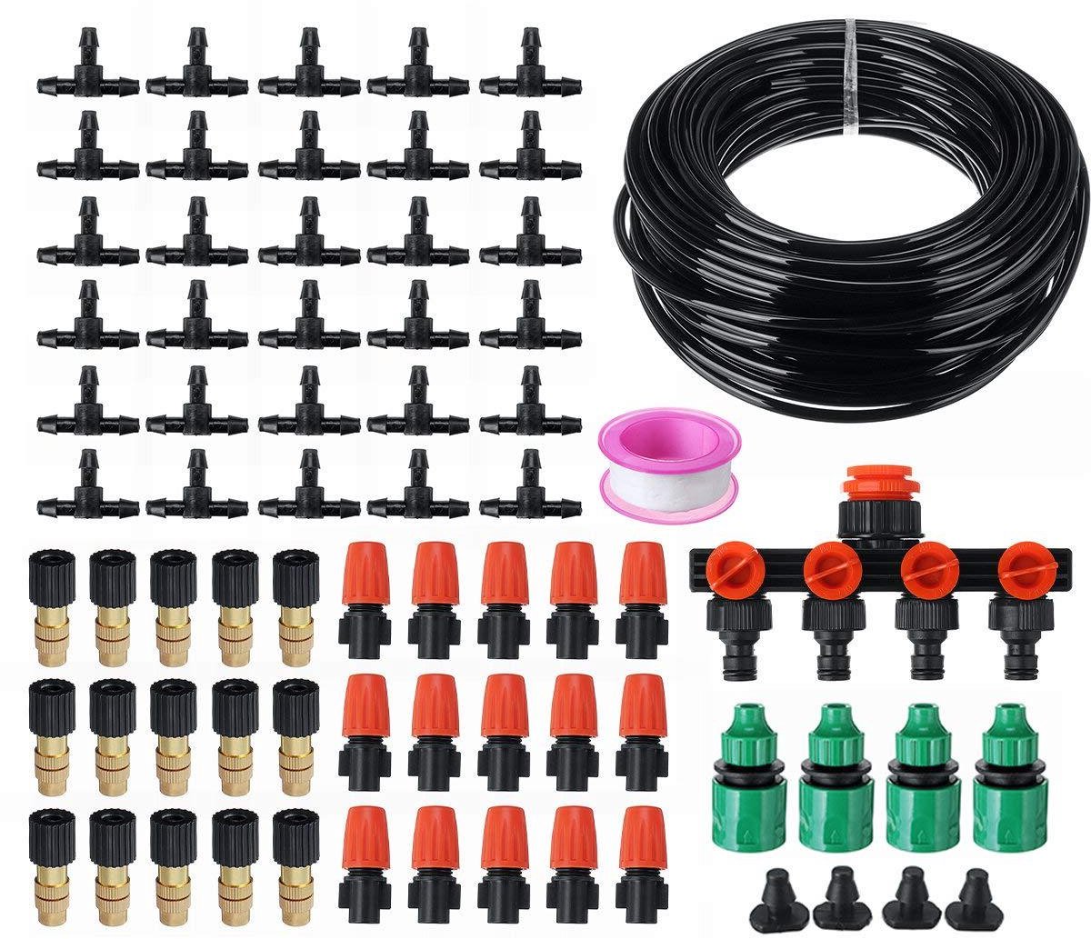 Automatisch Irrigatiesysteem - Waterslang Kit - Planten Water Geven - Verstelbare Sproeiers - Tot 50 Meter - Zwart