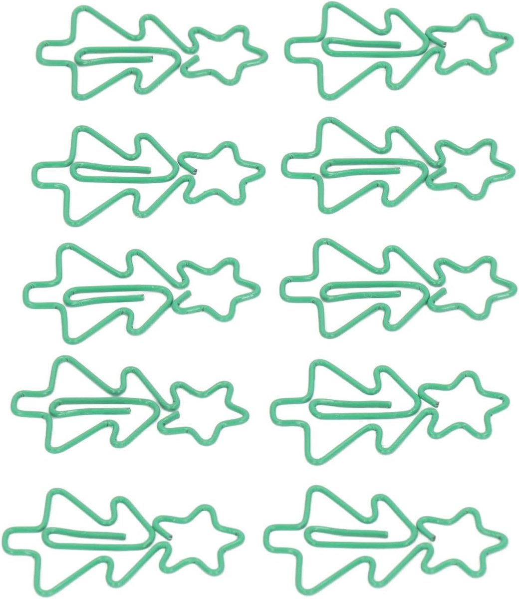 Paperclips 100 stuks - metalen clips - ster en kerstboom vorm - ideaal voor dagelijks gebruik - ShopVlot