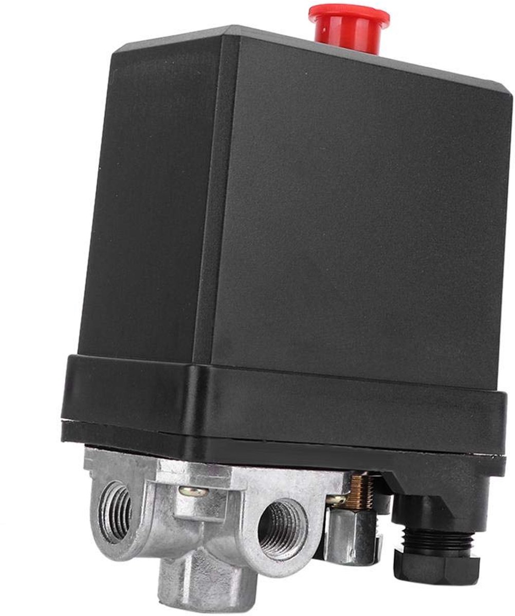 SnelShoppen - 3-Fase 4-Hole Drukschakelaar 380V, 4-Hole Drukregelklep voor Luchtcompressor, Maximaal Werkdruk 125 PSI, Hoogwaardige Materialen, Makkel