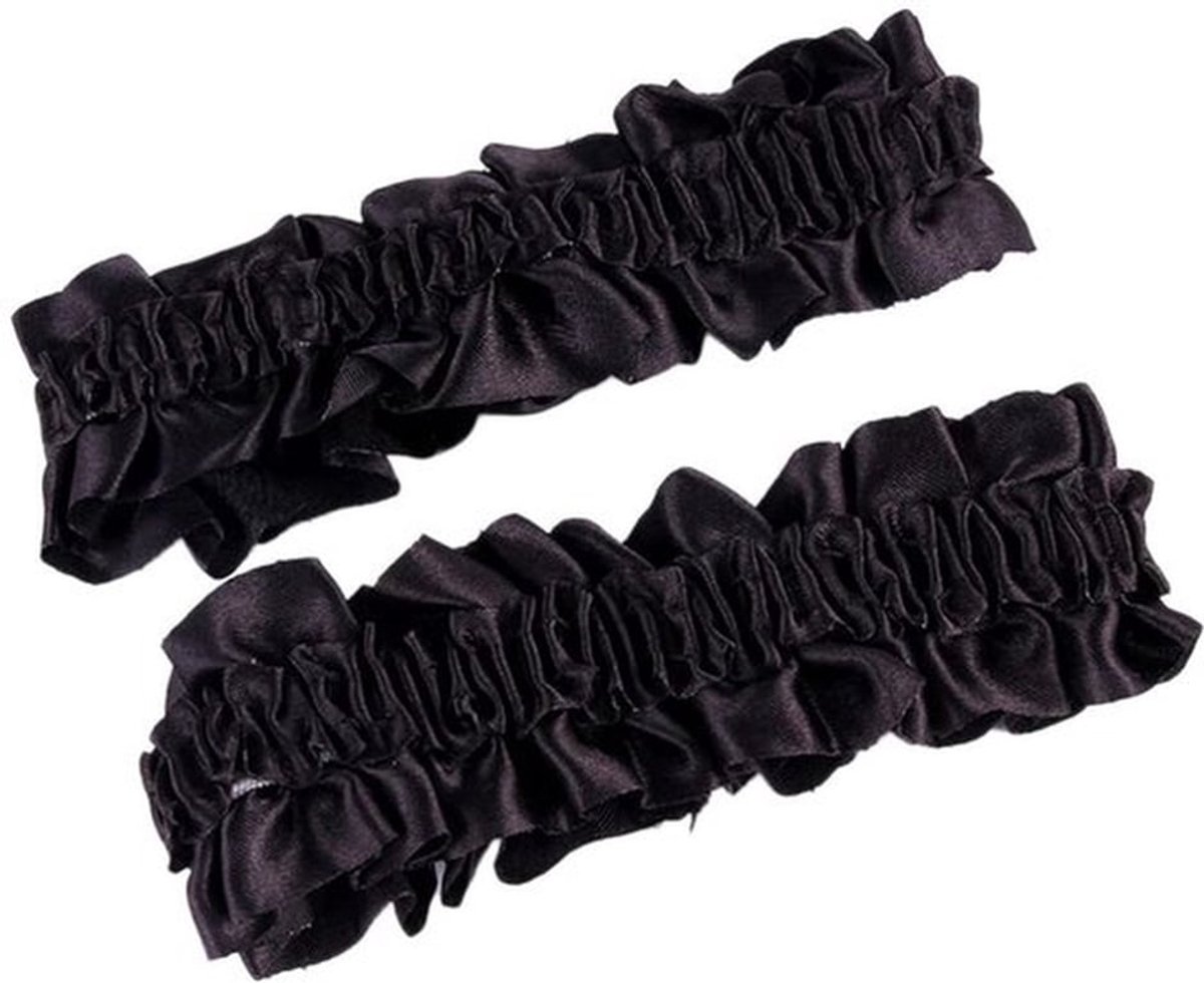 Kousenband Set van 2 - Elastisch van Satijn/Kant - Bruiloft/Bruidssieraden - Sexy Kousenhouder - Eenheidsmaat - 14 Kleuren Beschikbaar - Jarretel
