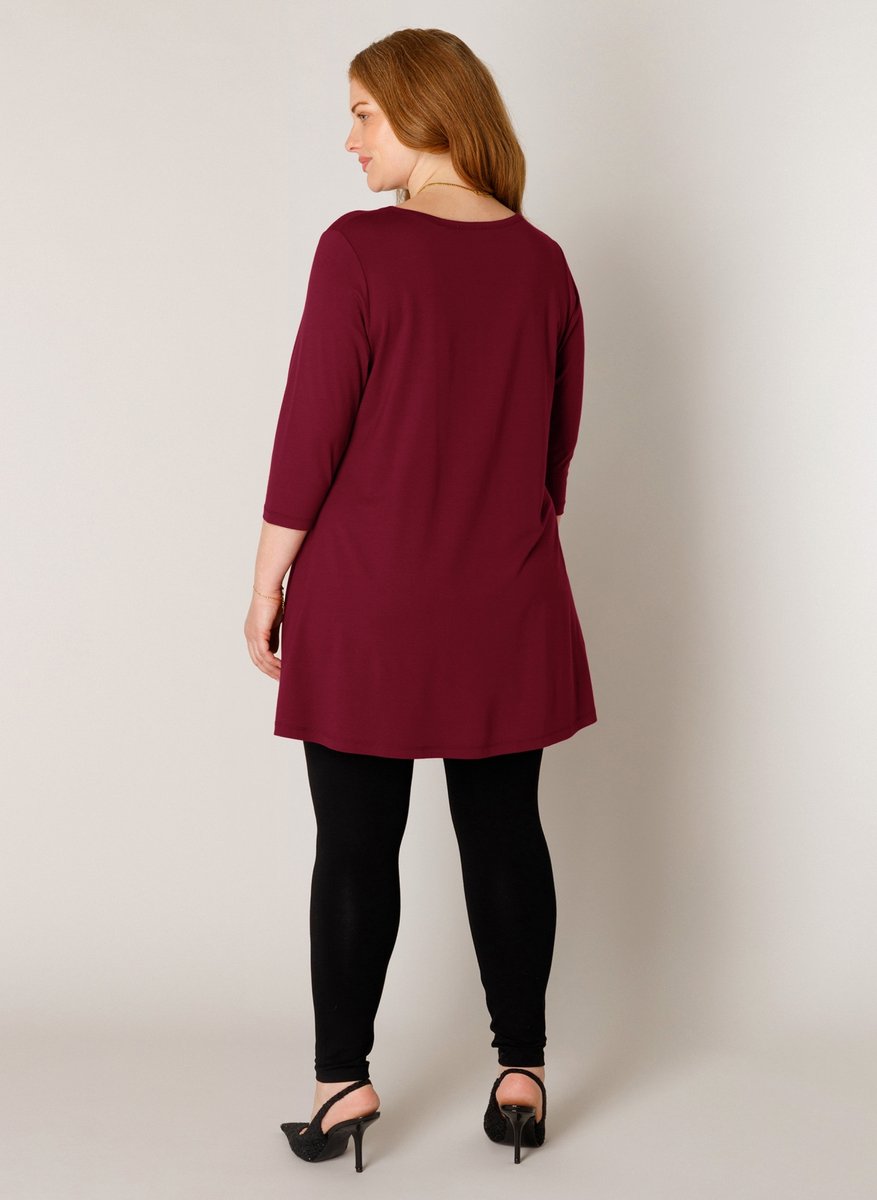 BASE LEVEL CURVY Aria Tuniek - Wine Red - maat X-0(44)