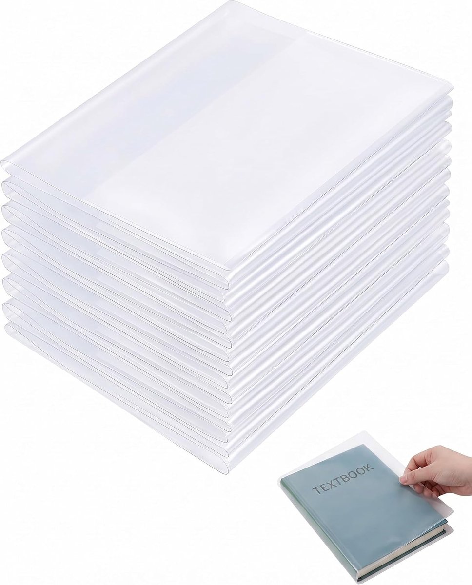 Boekomslagen 26,2 x 19 cm - transparant PVC - waterdicht en slijtvast - optimale bescherming voor schoolboeken - ShopVlot