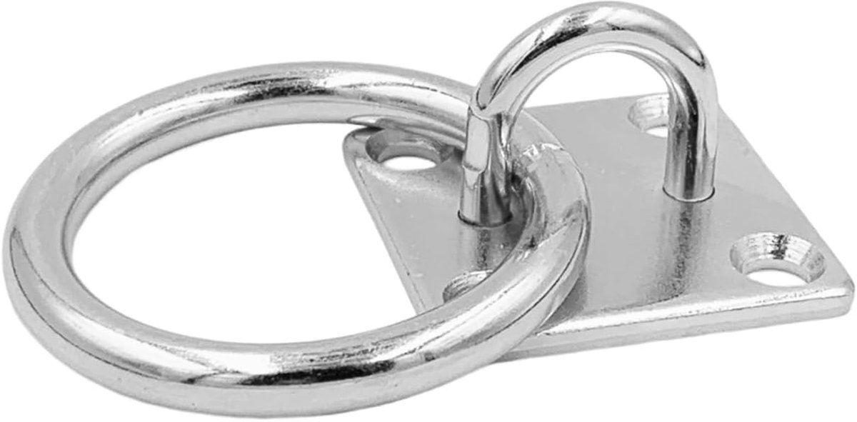 Anbindering Augplaat Mounting Hooks Galvanised for Horses, Dogs, Animals, Horse Stable Accessories, Bar Ring, Plate - ShopVlot