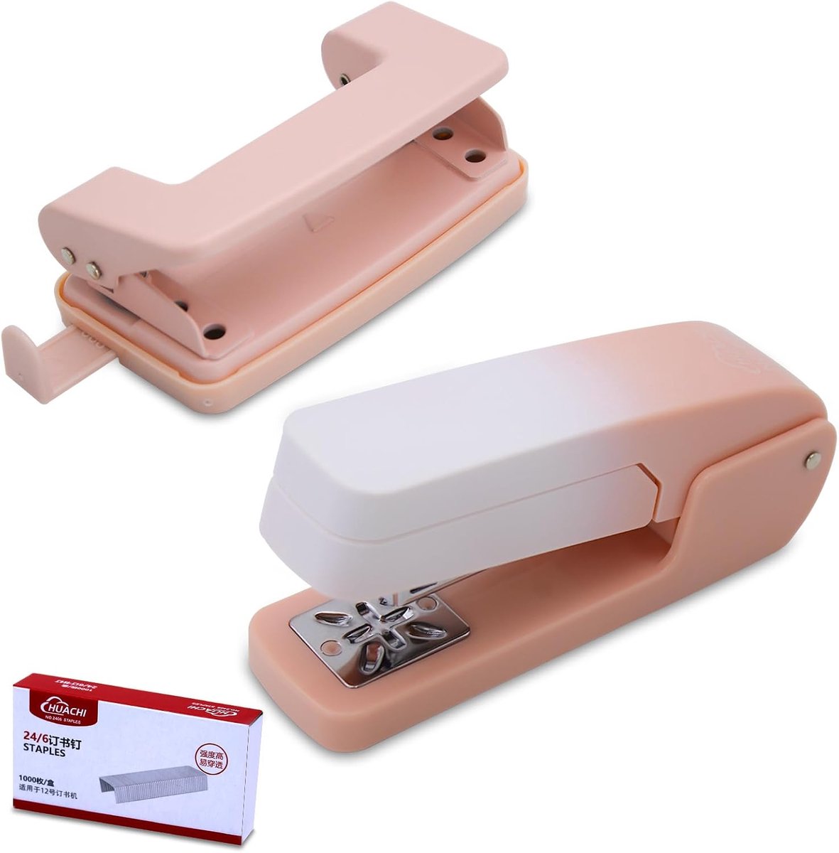 Hole Punch Stapler, Office Office Stapler, Office Office Stapler, 25 Sheet Capacity, 360° Rotation, Multiple Binding - ShopVlot