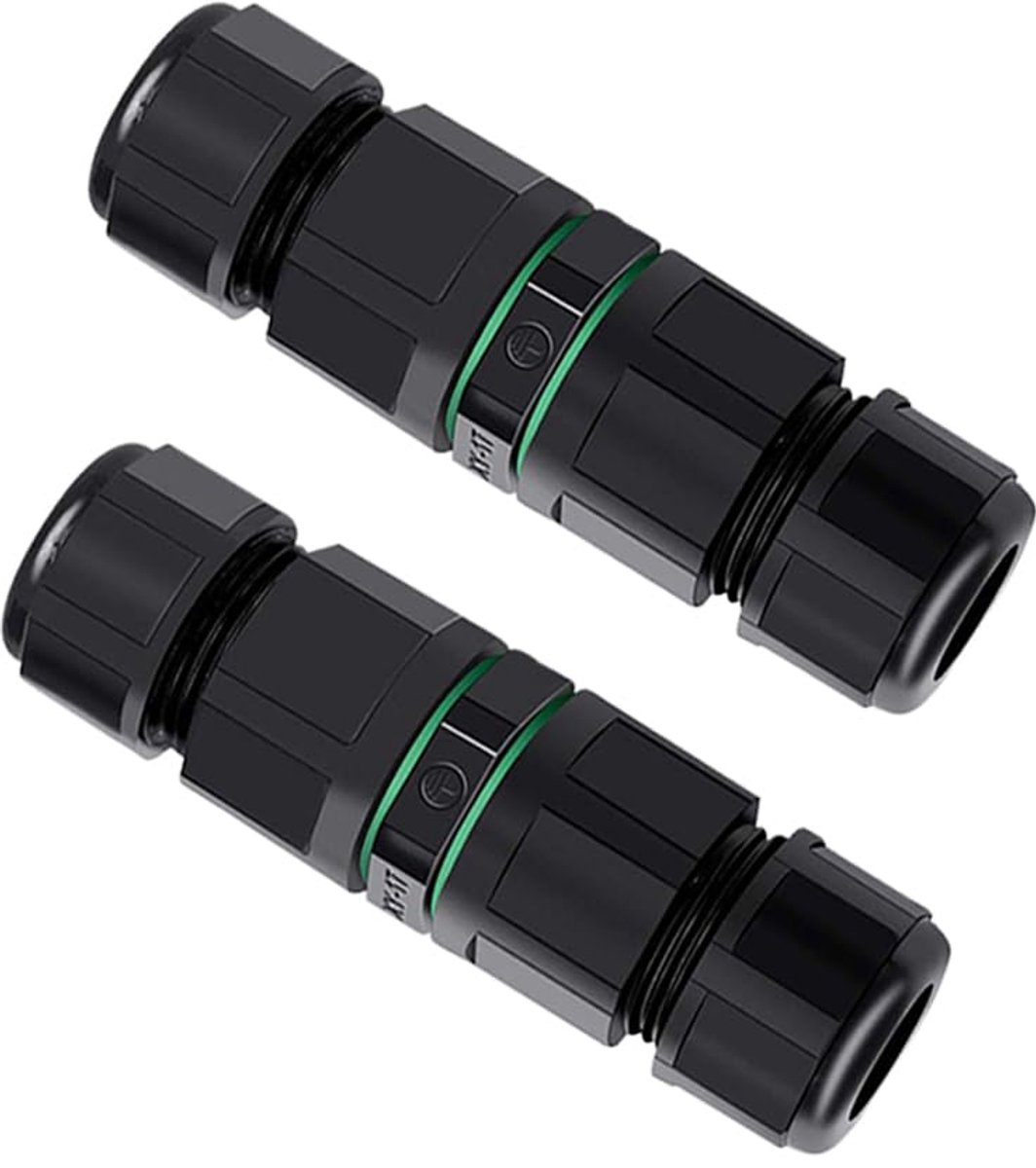 2Pcs 3-Way Outdoor Waterproof Cable Connector, IP68 Waterproof Cable Connector, for Cable Diameter 6~12mm (Press Type) - ShopVlot