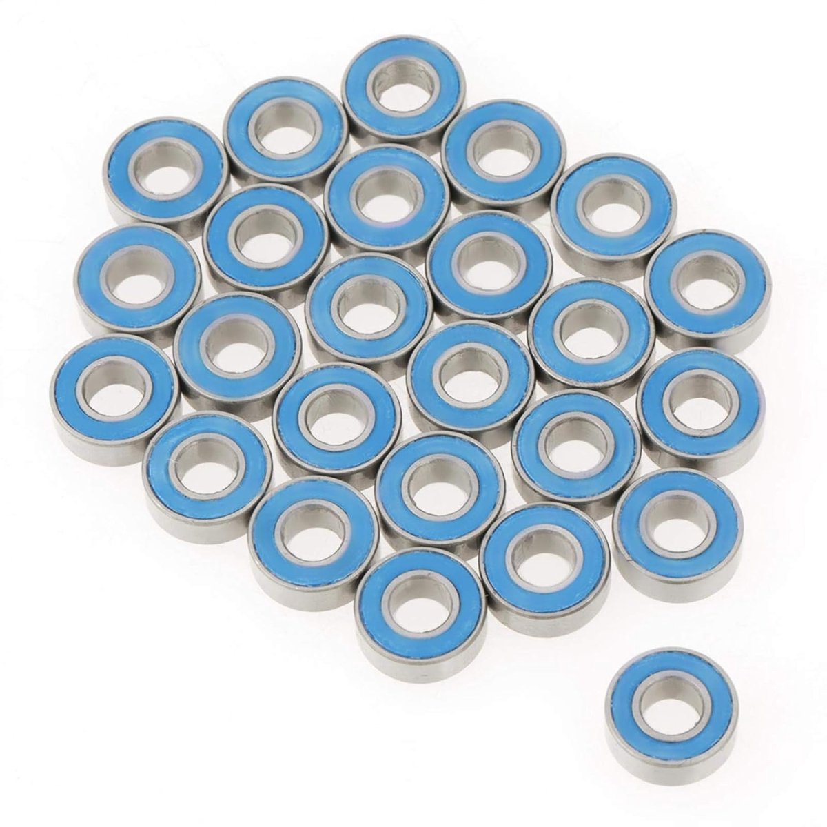 Kogellagers 5x11x4mm - Blauwe metalen rubber afdichtingen - 25 stuks - Ideaal voor precisiewerk - ShopVlot
