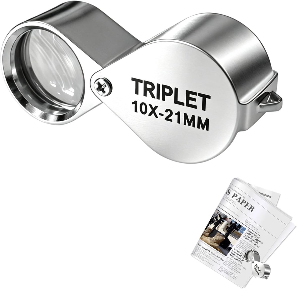 Juweliersvergrootglas 10x - opvouwbaar met licht - nauwkeurig voor sieraden en verzamelstukken - ShopVlot