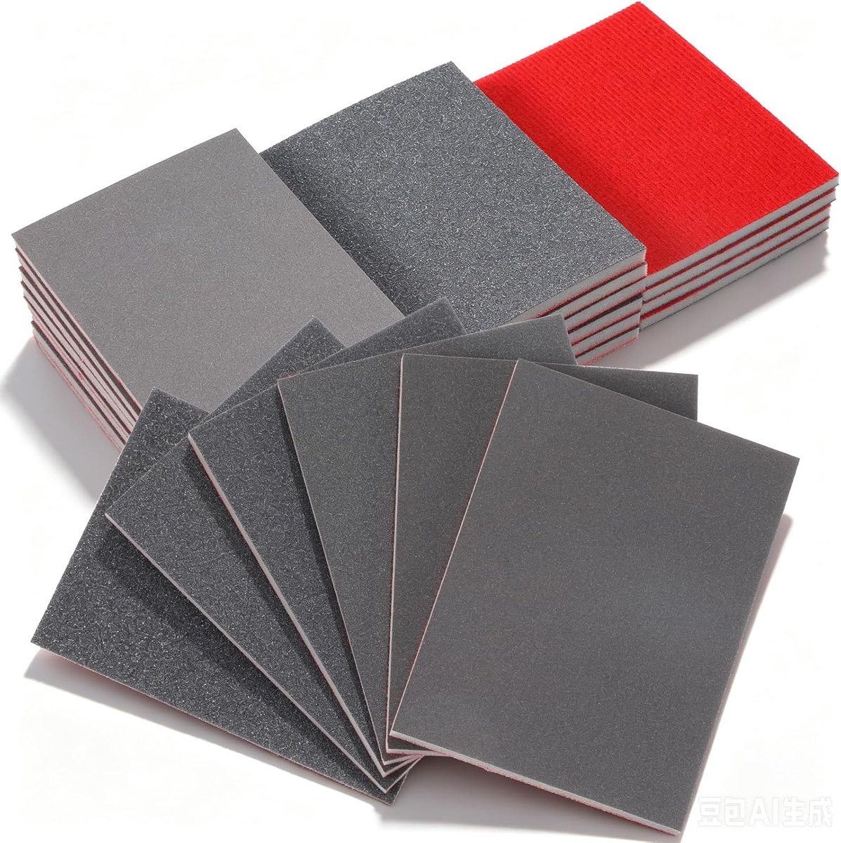Schuurpads set 24 stuks - 180-1000 korrel - voor hout en metaal - ideaal voor gladschuren - ShopVlot