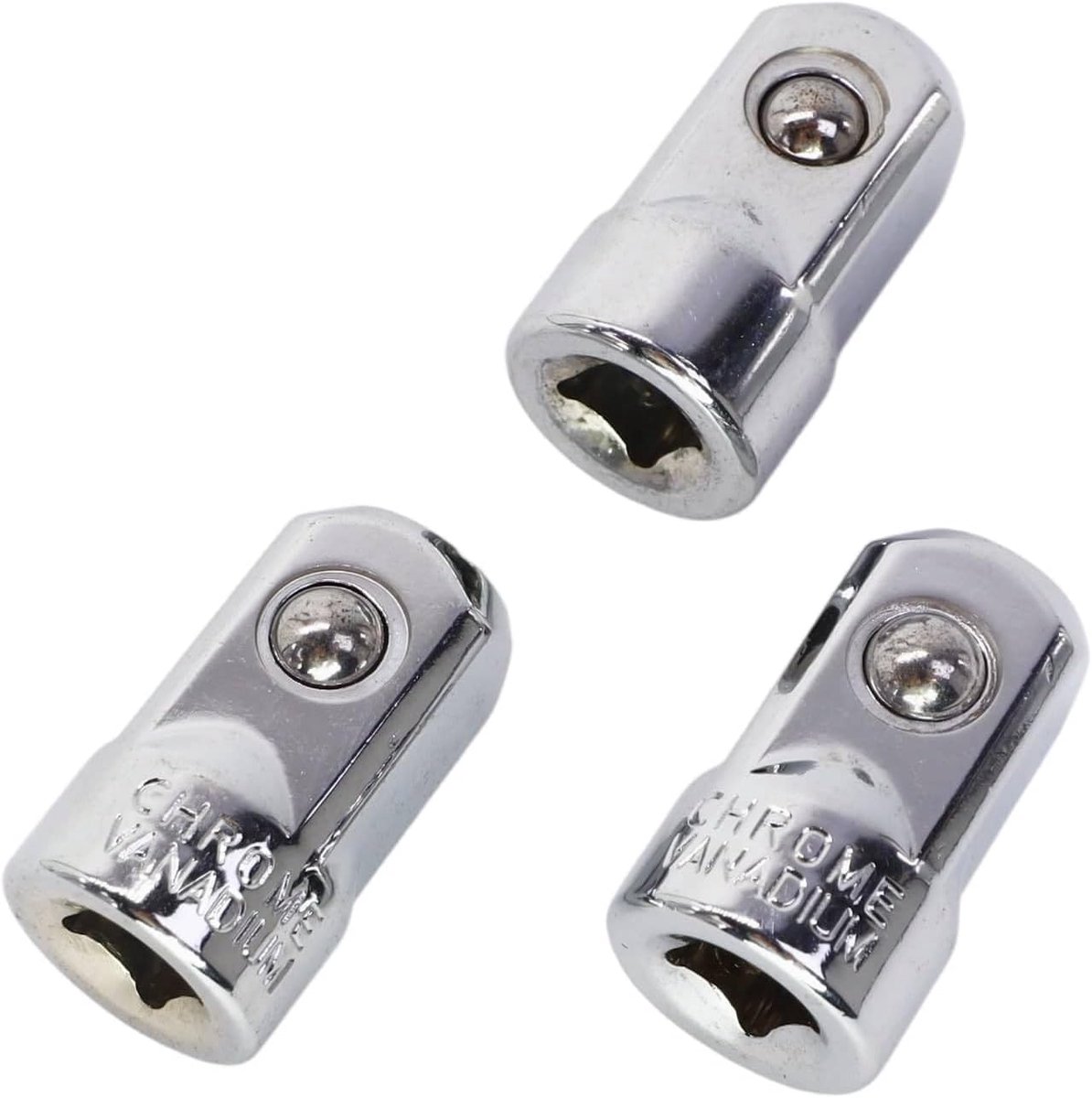 Steeksleutel adapter 3-delig - 1/4 inch naar 1/2 inch - chroom vanadium staal - duurzame kwaliteit - ShopVlot