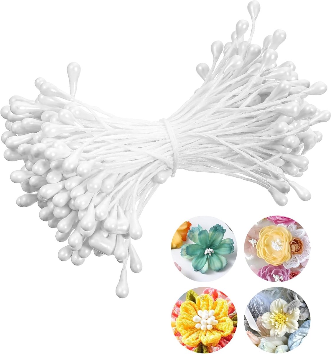 Meeldraden 3 mm - Dubbele kop - Polyester - Voor het maken van bloemen - ShopVlot