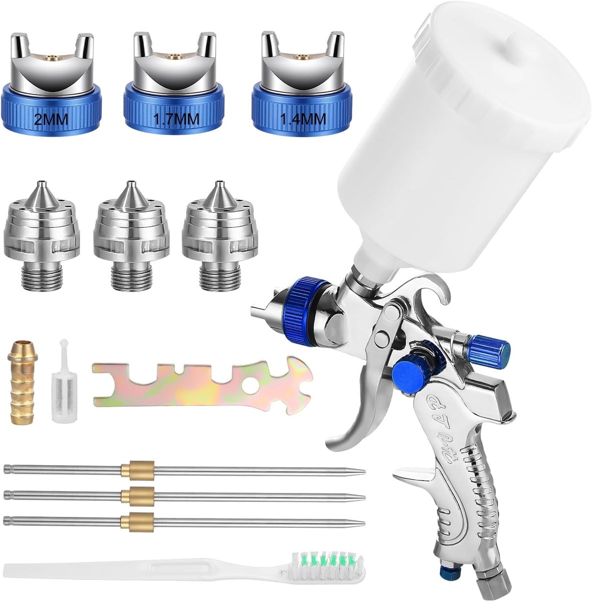 HVLP verfspuit 600 ml - pneumatische verfspuit - ideaal voor muren en auto's - perfect voor renovatiewerk - ShopVlot