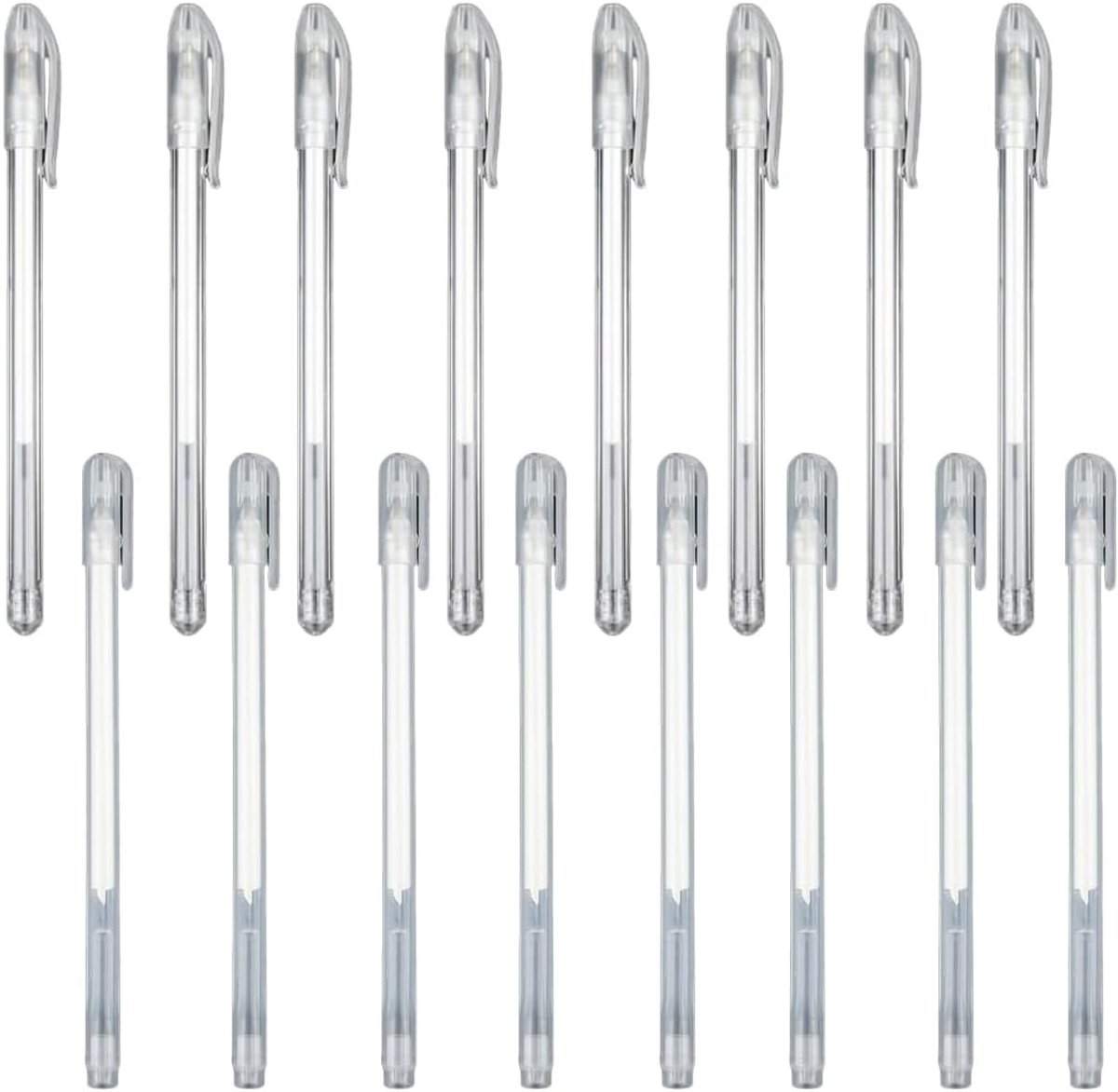 Witte gelpennen set 16 stuks - 0.6 mm en 0.8 mm - waterdicht - ideaal voor scrapbooken en tekenen - ShopVlot