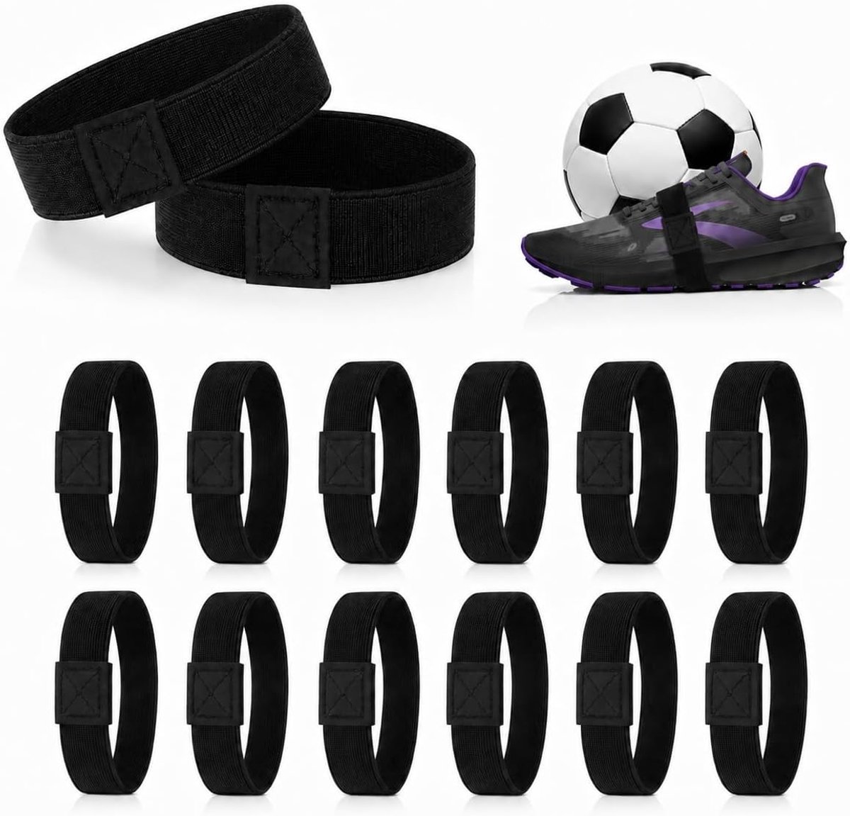 Laces fixing band pack van 14 - scheurvast - voor voetbal- en sportboots - veilige grip - ShopVlot