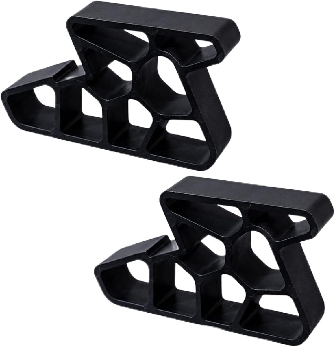 Fensterstopper & deurkeil 2er set - zwart + wit - rubber materiaal - beschermt vingers - ShopVlot