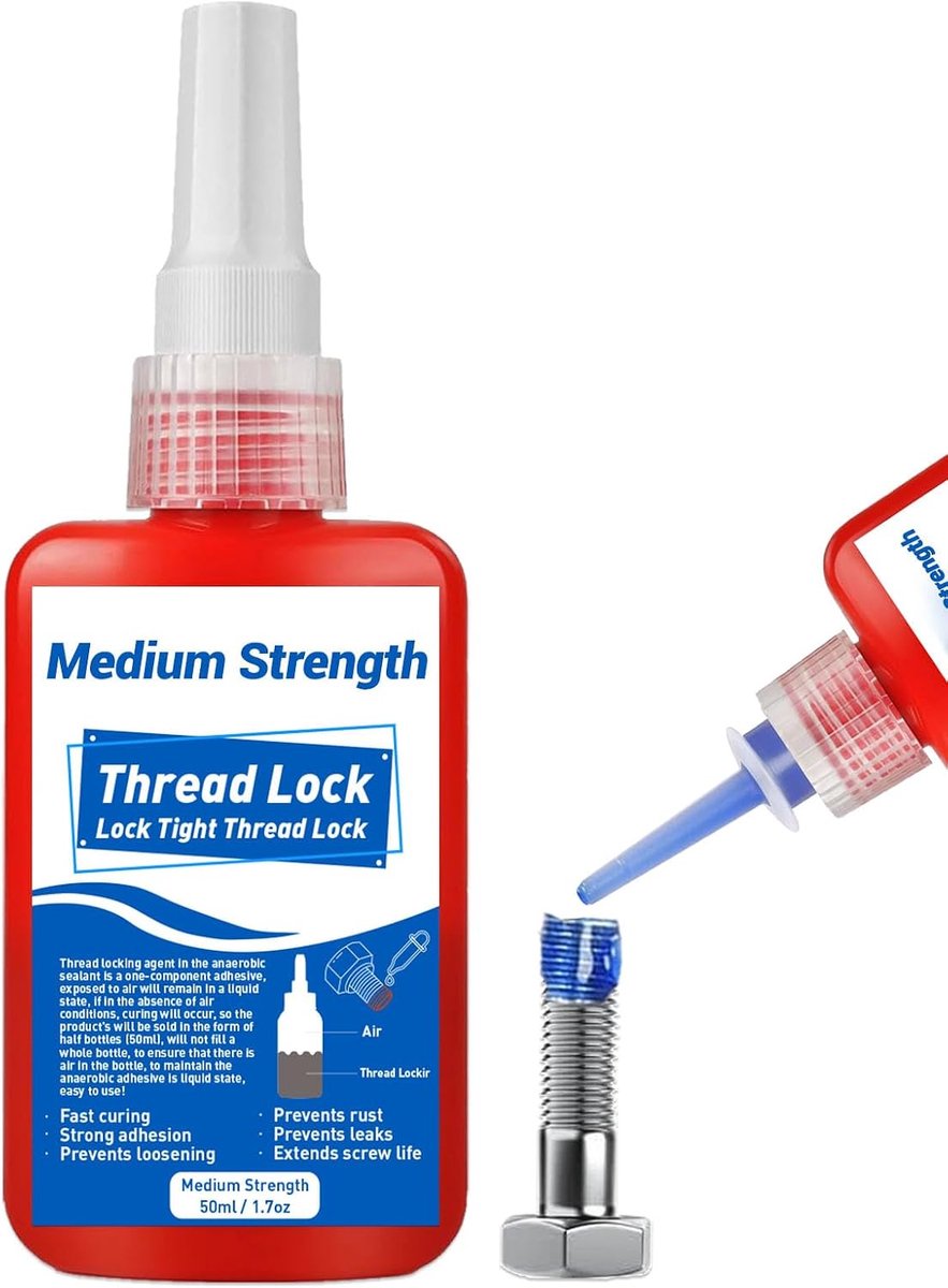 Screw Fuse 50 ml - Medium Sterk - Kralen voor Moeren en Bouten - Voorkomt Loslaten en Leken - ShopVlot