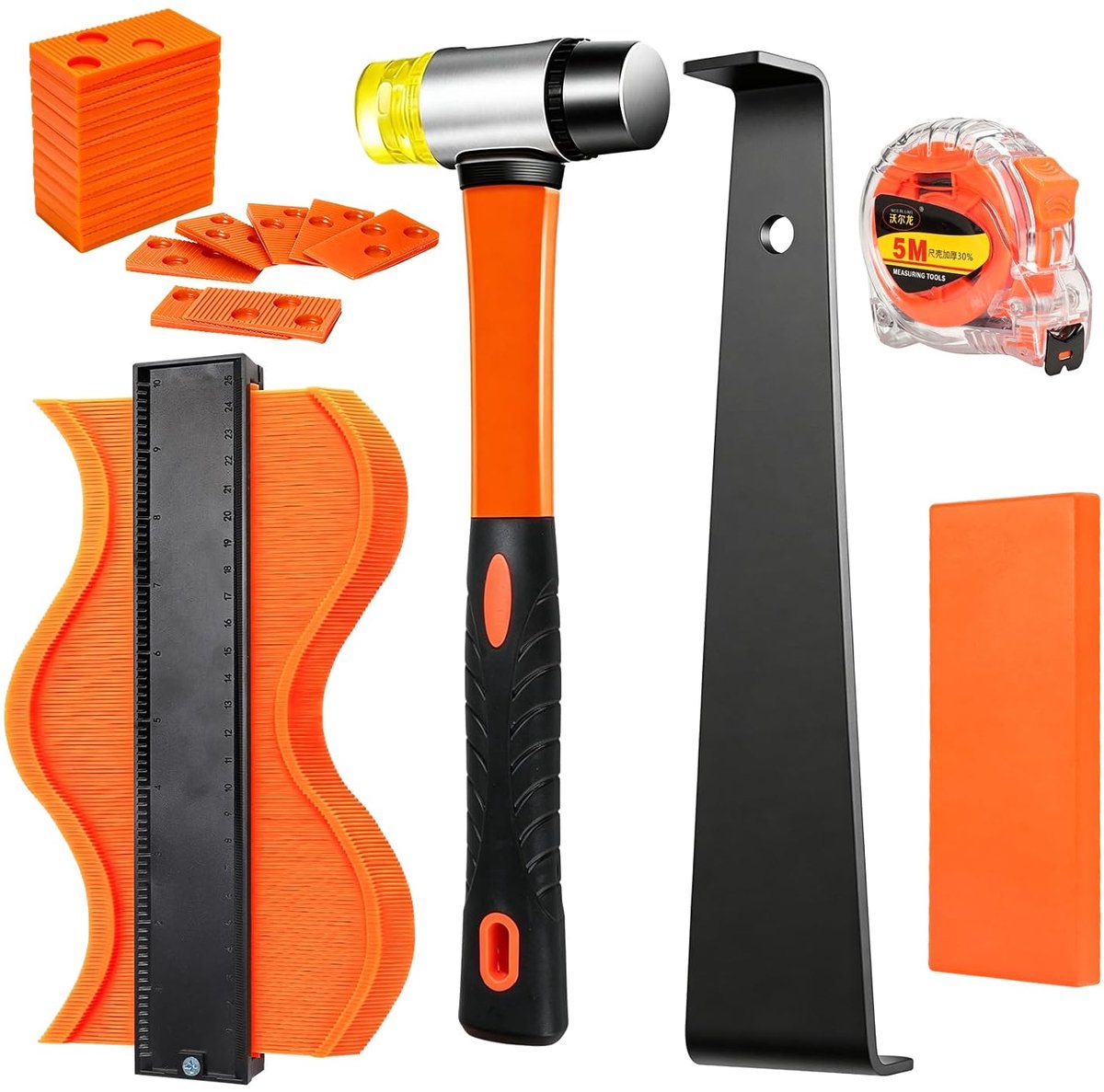 Laminaat legset 45-delig - universele vloermontage - compleet met hamer en afstandhouders - eenvoudig te gebruiken - ShopVlot