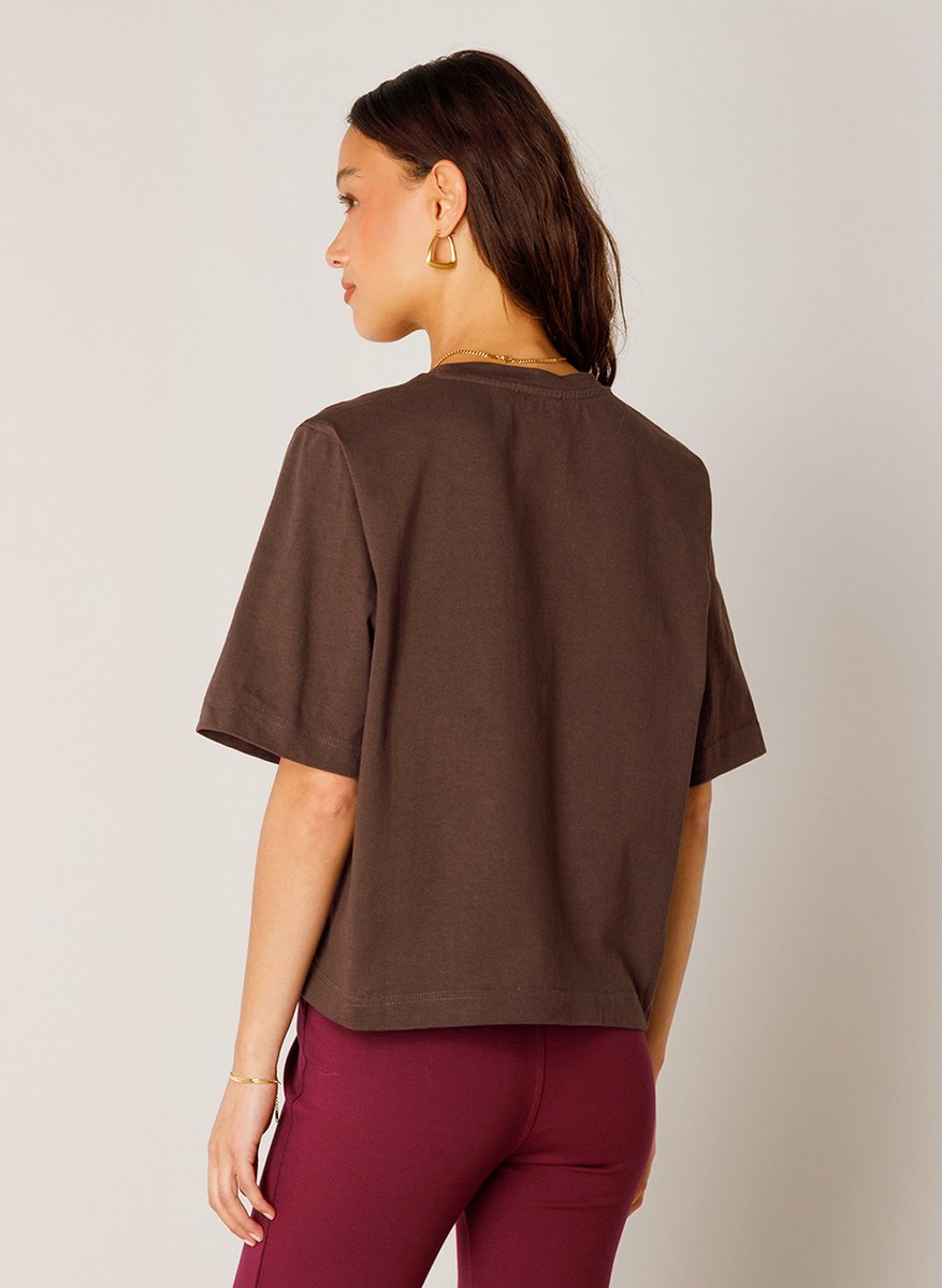 BASE LEVEL Noa Jersey Shirts - Brown - maat 40