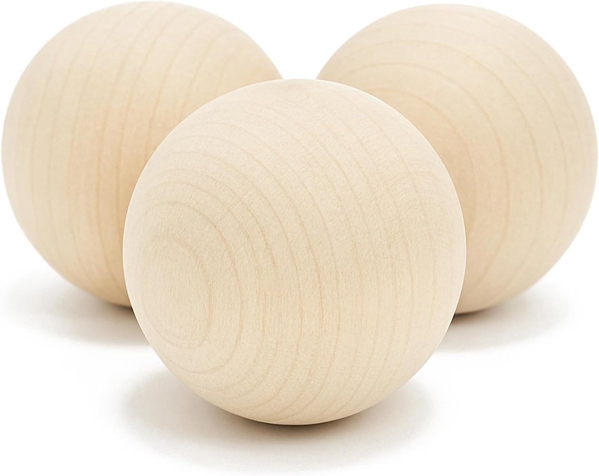 Hockey Stick Handling Ball 3-Pack - Hout - Voor Floor Dribbelen - Verbeter je balcontrole - ShopVlot
