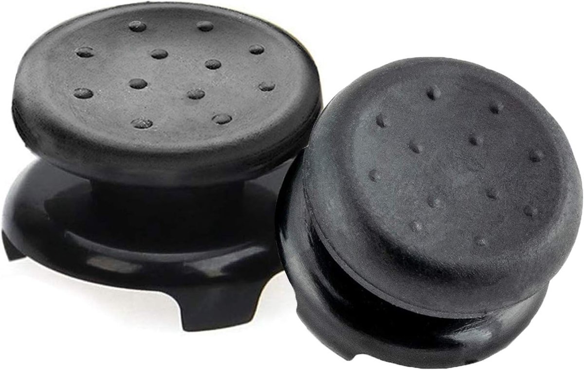 TEUVO Joystick Thumb Grips for PS4 and for PS5, Silicone Thumbstick Grips Cap for Improving Aiming and Control - ShopVlot