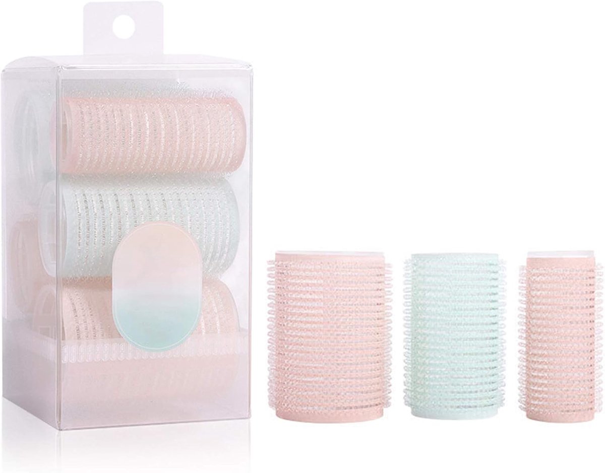 Curlers 6 Stuks - Zelfklevende Haarkrullers Set - 3 Maten - Voor Makkelijk Krullen en Styling - ShopVlot