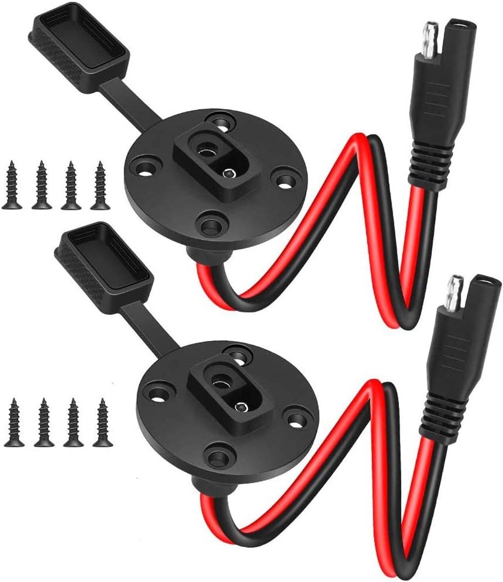 SAE Power Outlet Side Wall Port - Weatherproof 12AWG kabel - Universele flush-mount connector - ShopVlot