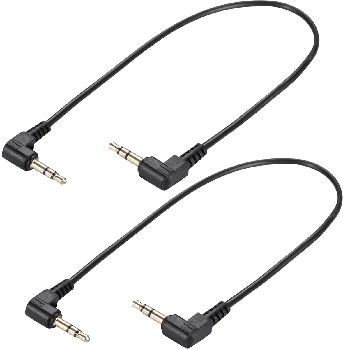 Audio kabel 30cm - 90 graden hoek - 3.5mm TRS stereo plug - Ideaal voor compacte ruimtes - ShopVlot