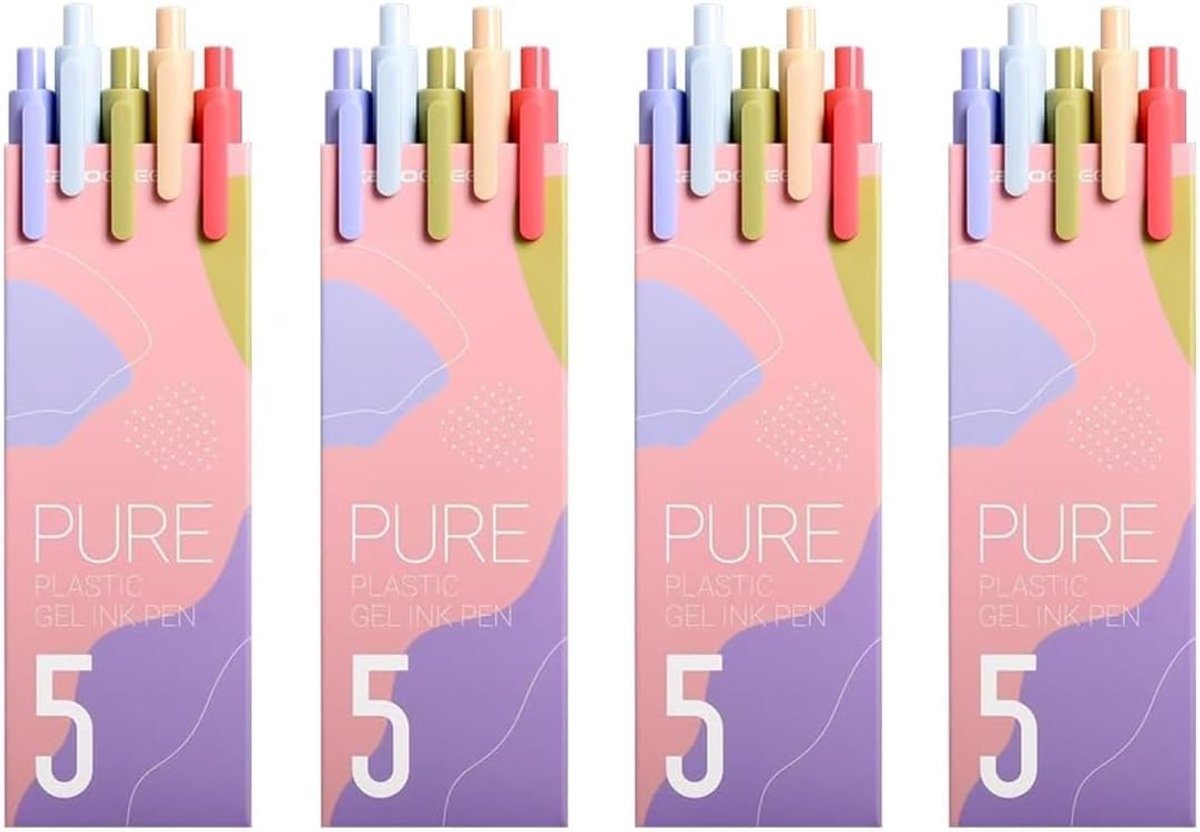 Gelpen set 0.5mm - Morandi kleuren - 20 stuks sneldrogende inkt - perfect voor kleurcodering - ShopVlot