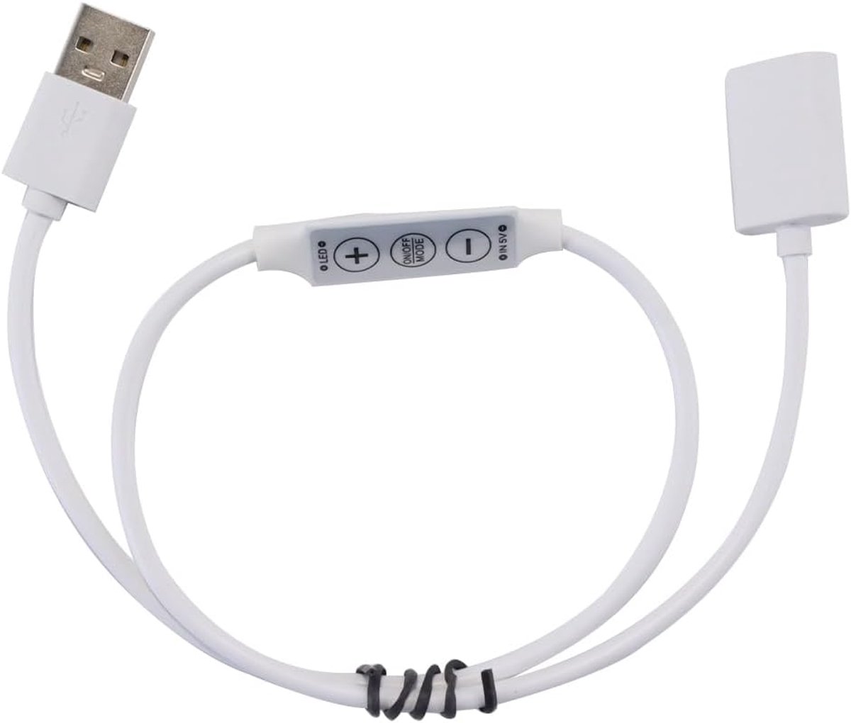 Mini-USB-dimmercontroller DC 5 V - 16 helderheidsniveaus - dynamische modi - voor sfeervolle verlichting - ShopVlot
