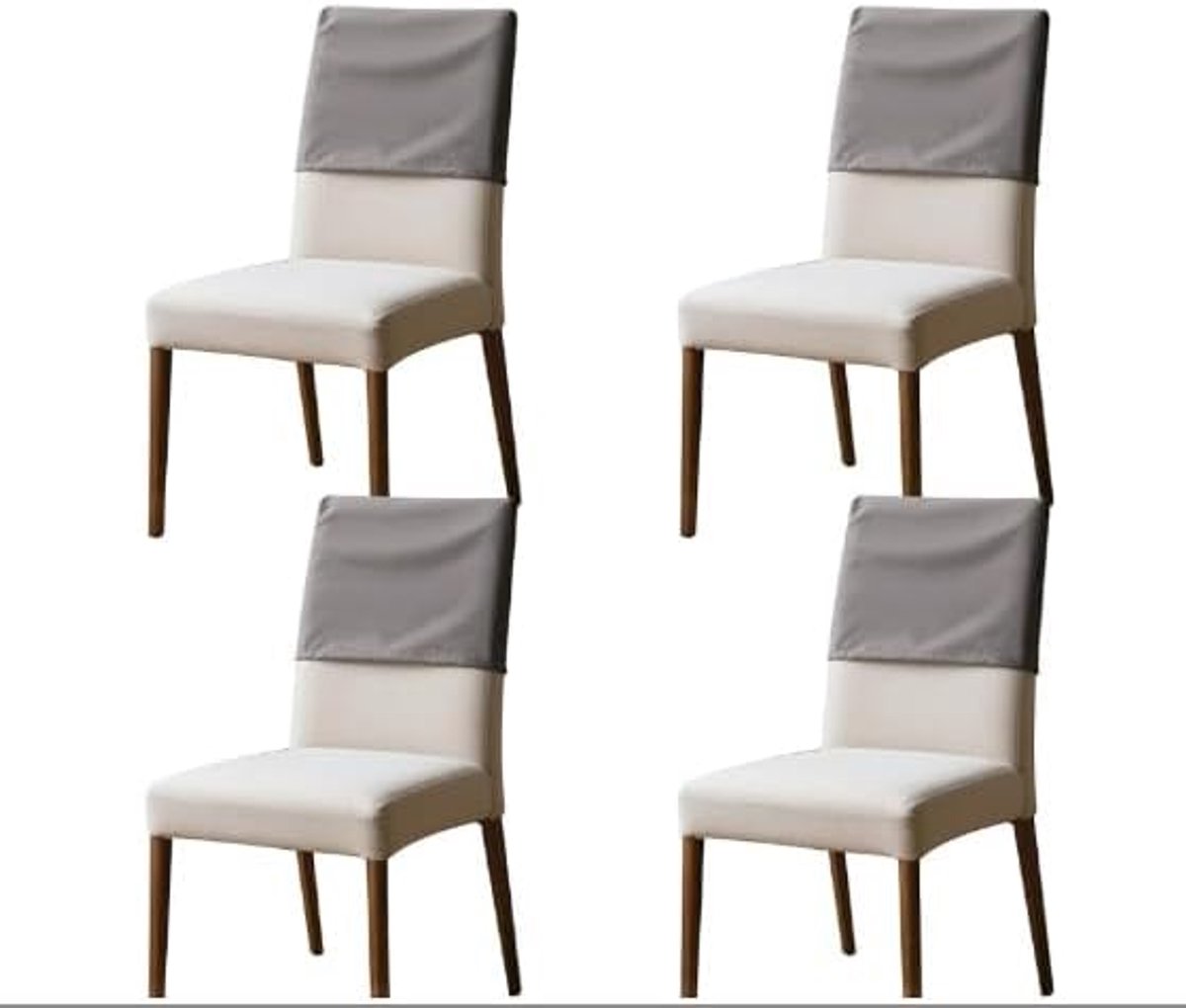 Kussensloop 4 stuks - elastisch polyester - rugleuninghoes - stofdicht en afneembaar - ShopVlot