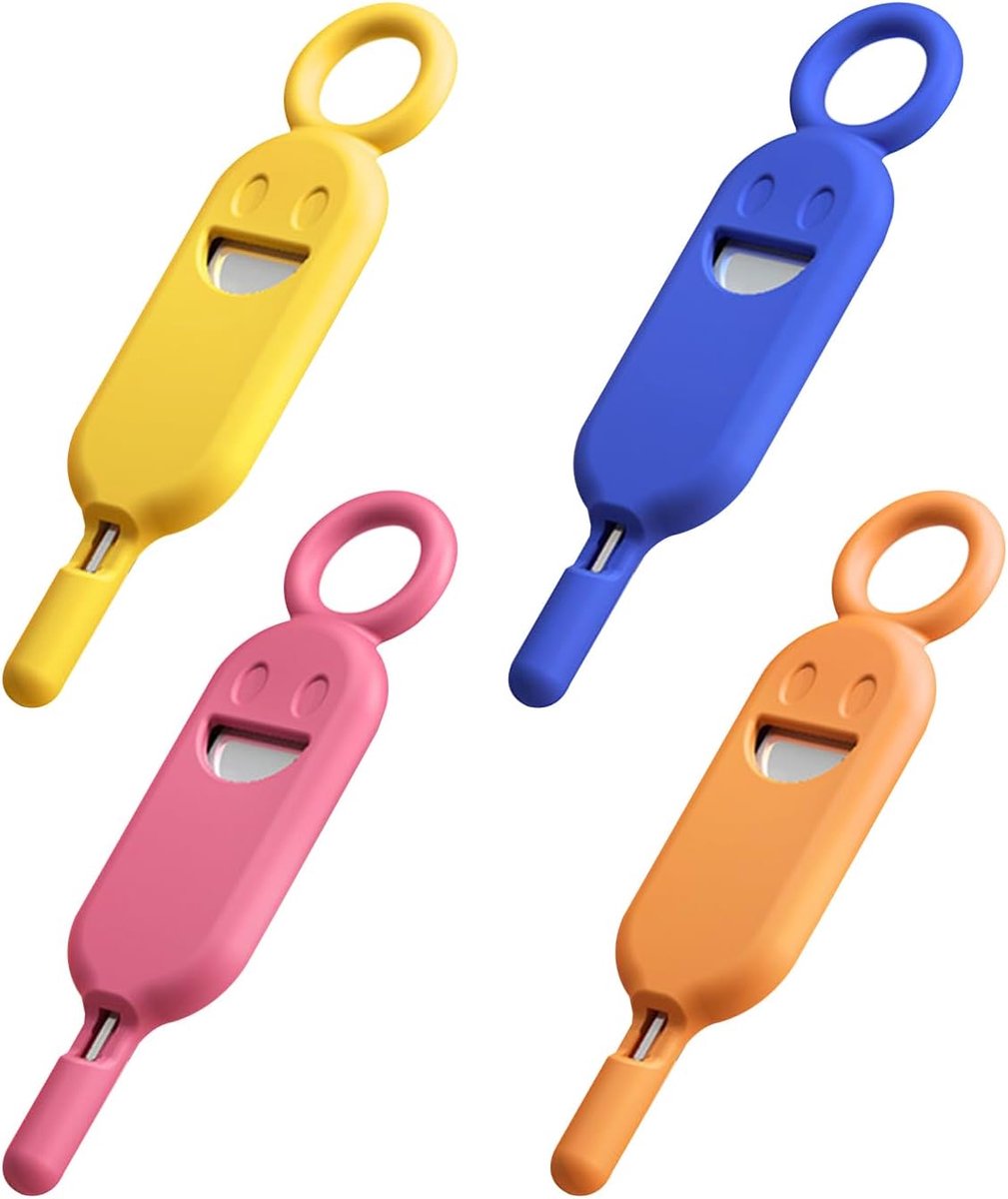 Siliconen kaartophaalnaald 4 stuks - anti-verlies deksel - kleurrijke accessoires voor SIM-kaarten - ShopVlot