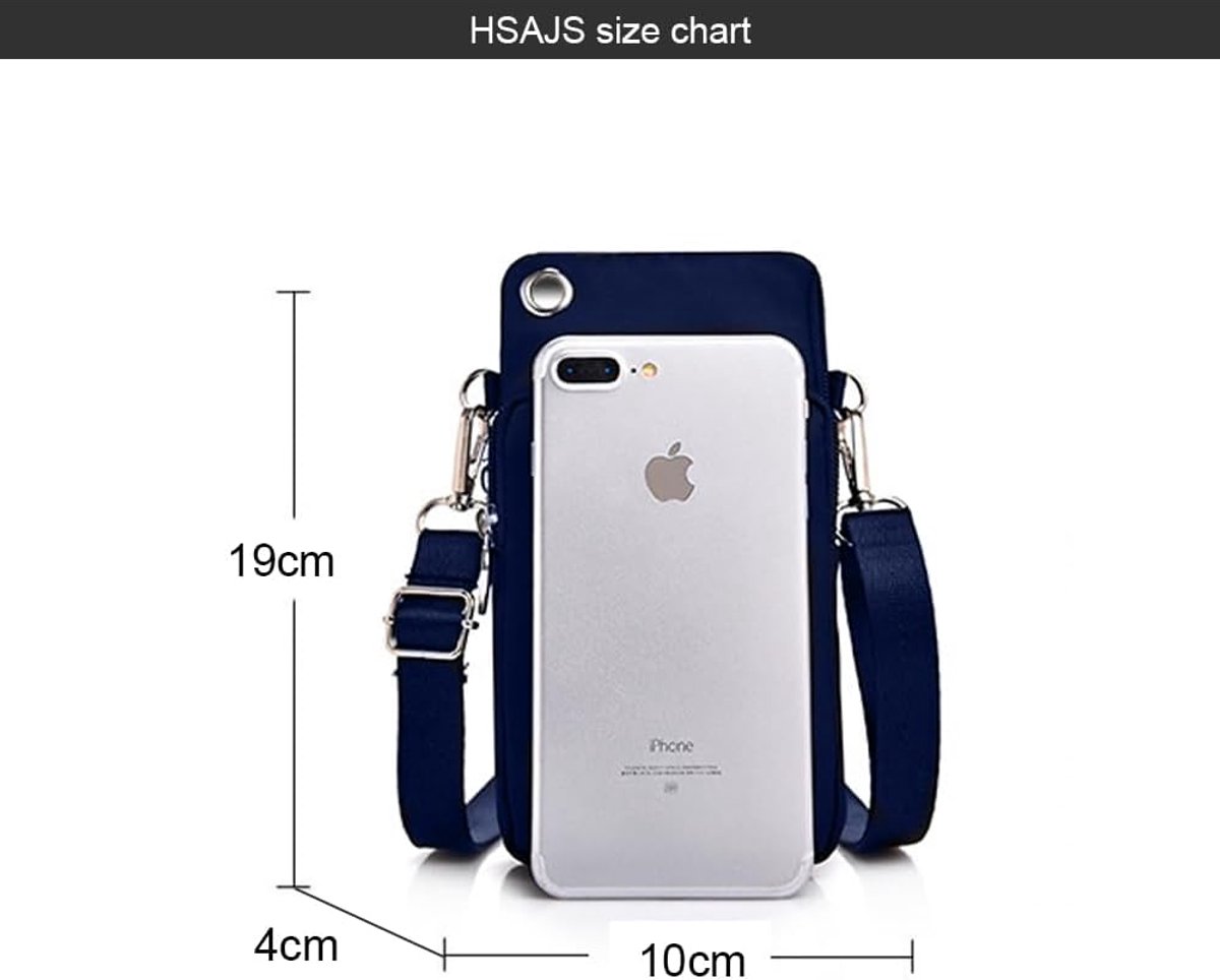Mobiele telefoon tas voor ophangen - kleine schoudertas met hoofdtelefoon - multifunctionele crossbody tas - ShopVlot