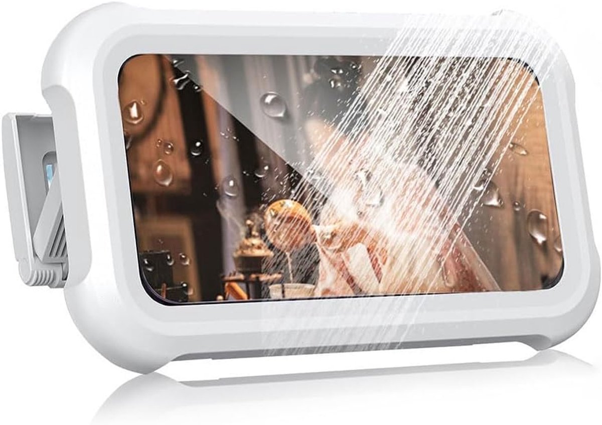 Mobiel toont - 360° draaibaar touchscreen - wandmontage - ontspanning in de douche - ShopVlot